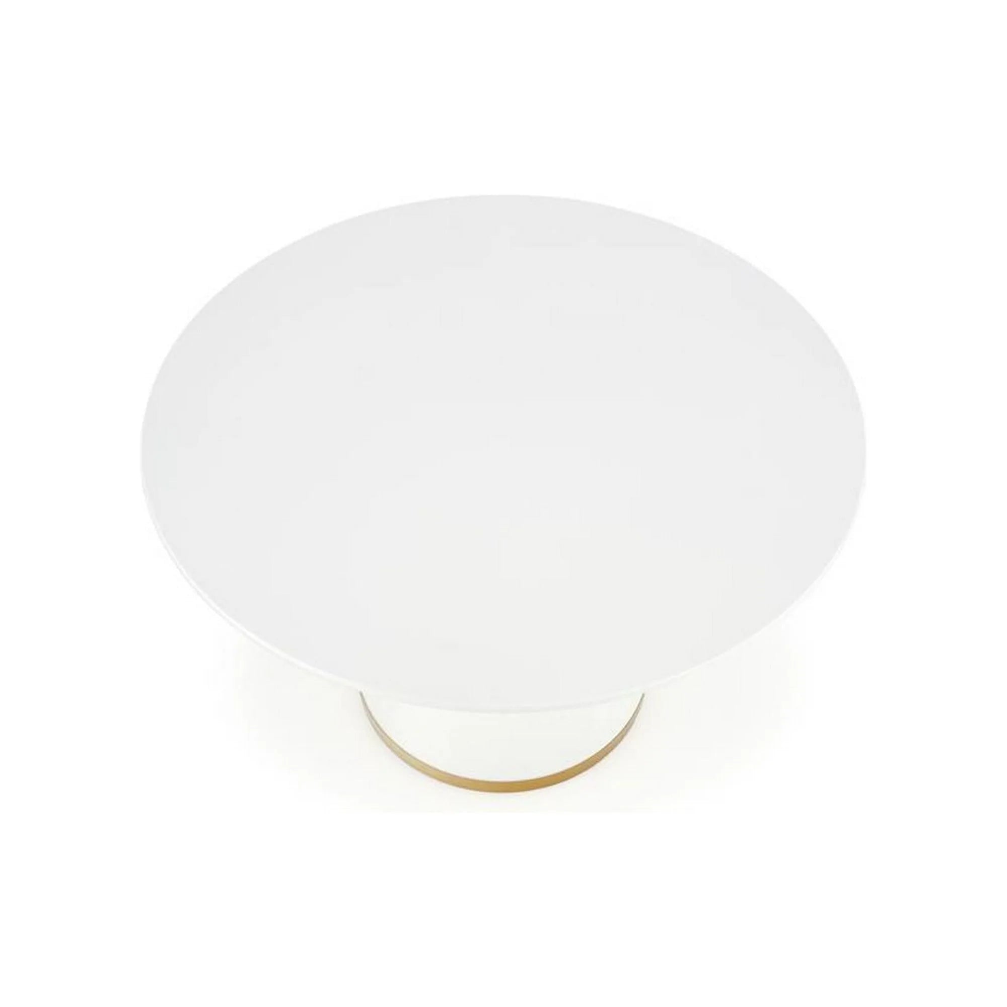 Masa VEGAS, alb/auriu, 120x120x76 cm