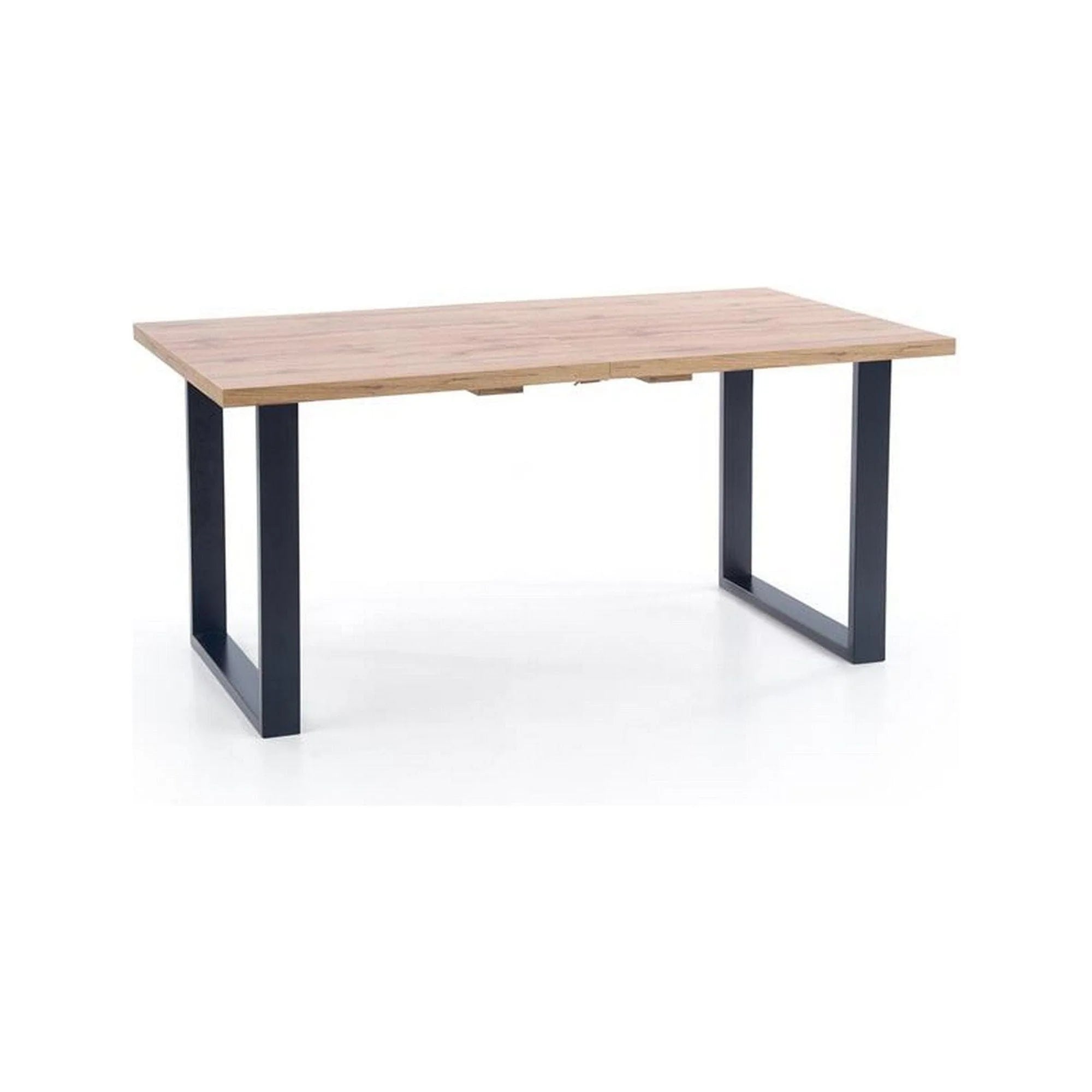 Masa VENOM, stejar wotan/negru, PAL/otel, 135/185x85x74 cm