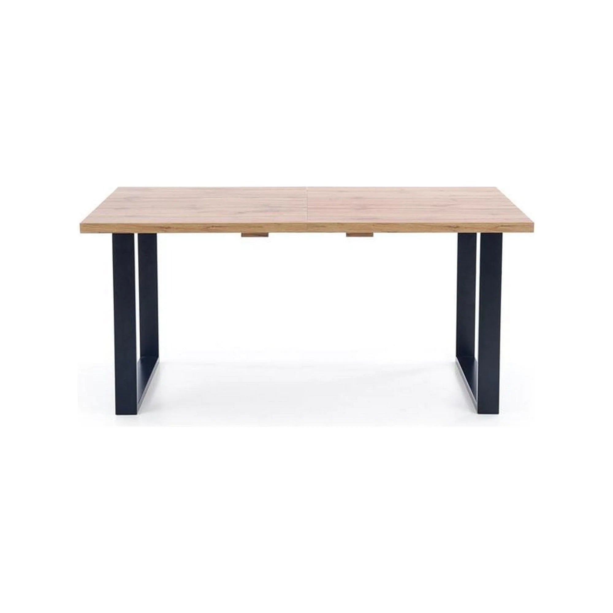 Masa VENOM, stejar wotan/negru, PAL/otel, 135/185x85x74 cm