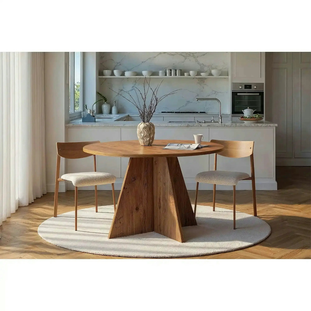 Masa VIRELLA, pin atlantic, PAL, 120x120x75 cm
