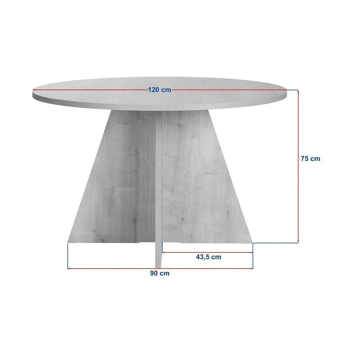 Masa VIRELLA, pin atlantic, PAL, 120x120x75 cm