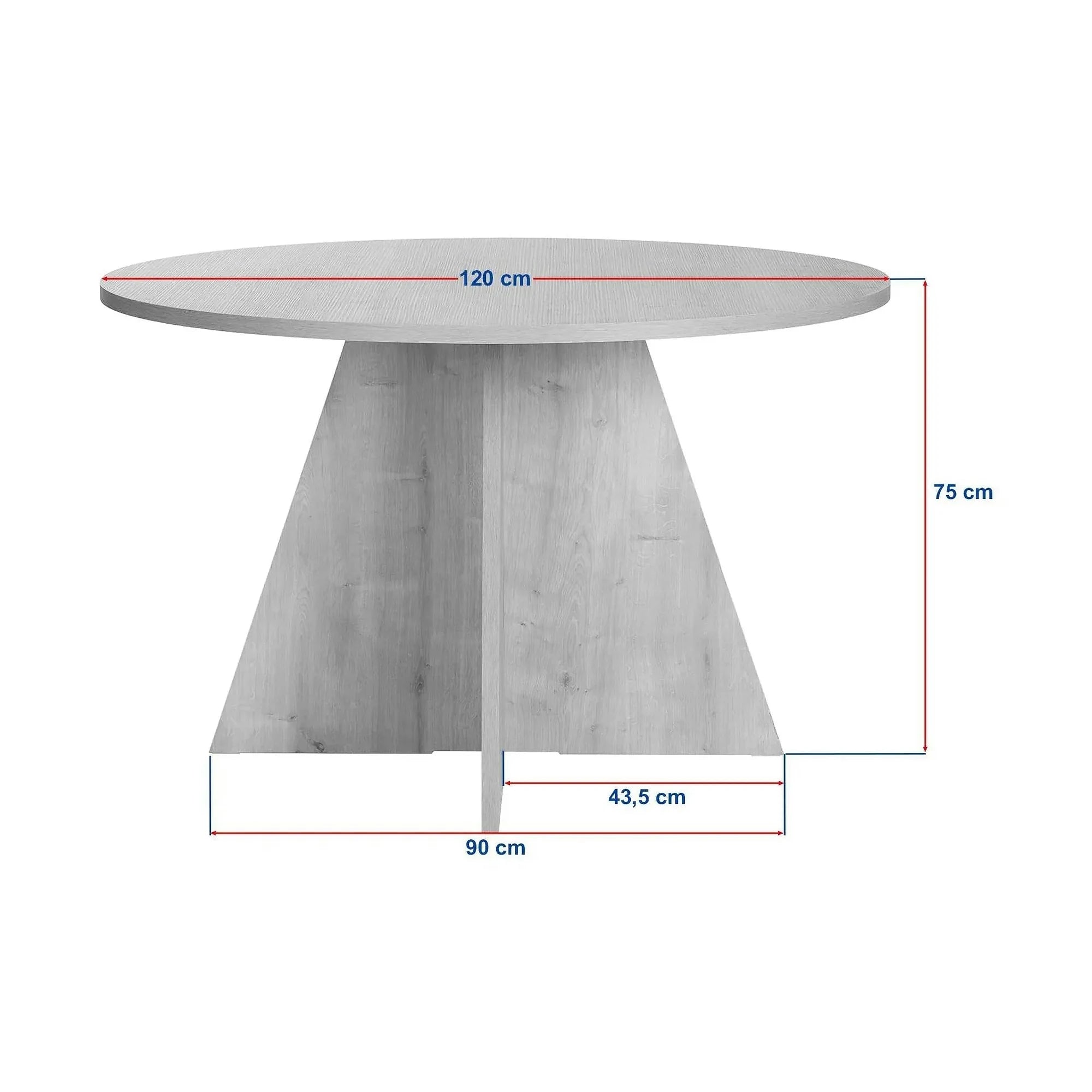 Masa VIRELLA, pin atlantic, PAL, 120x120x75 cm
