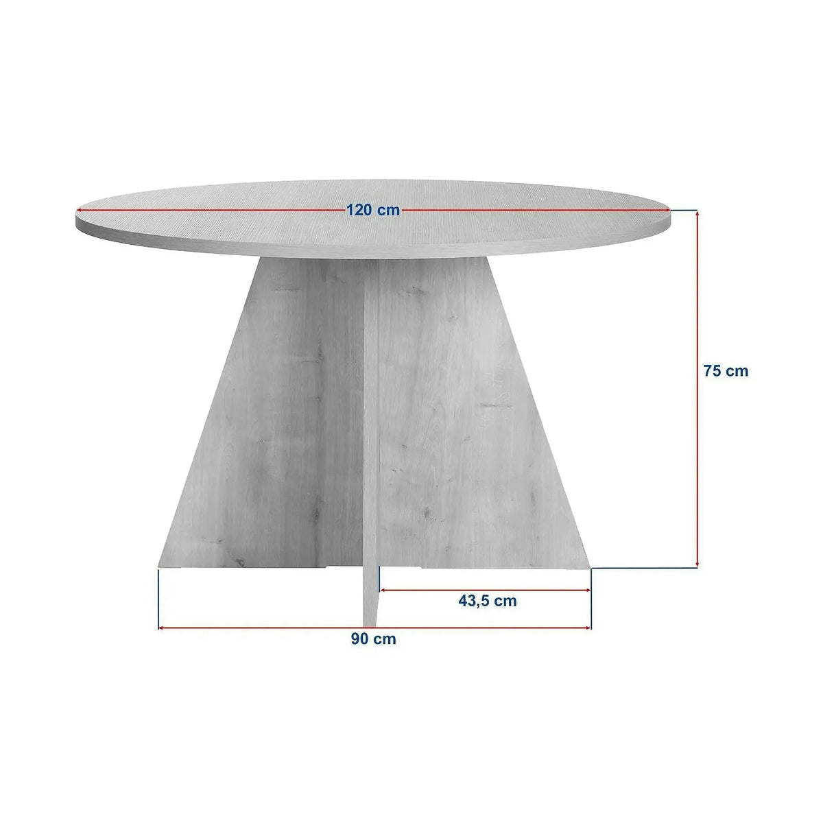 Masa VIRELLA, pin atlantic, PAL, 120x120x75 cm