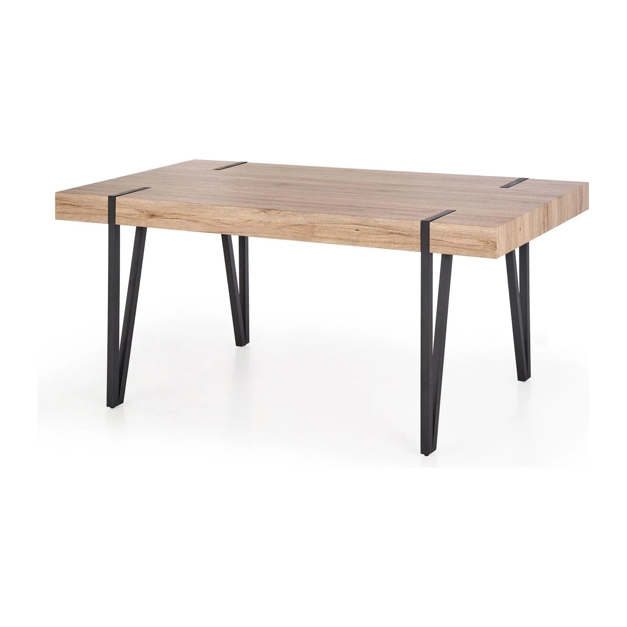 Masa YOHANN, stejar/negru, 170x90x76 cm