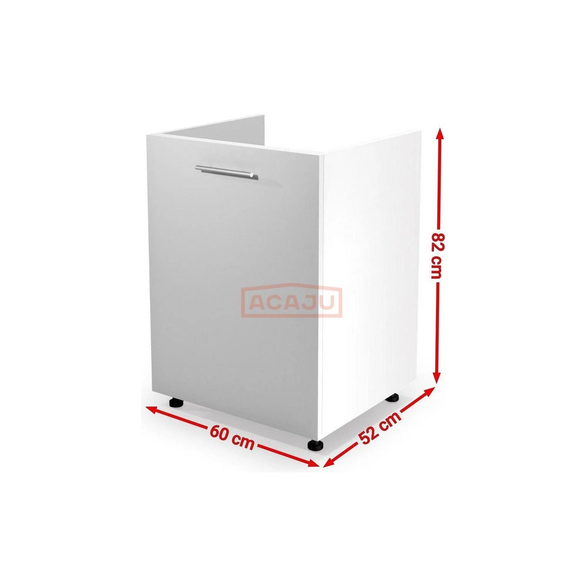 Masca chiuveta bucatarie VENTO DK60, alb, PAL, 60x52x82 cm