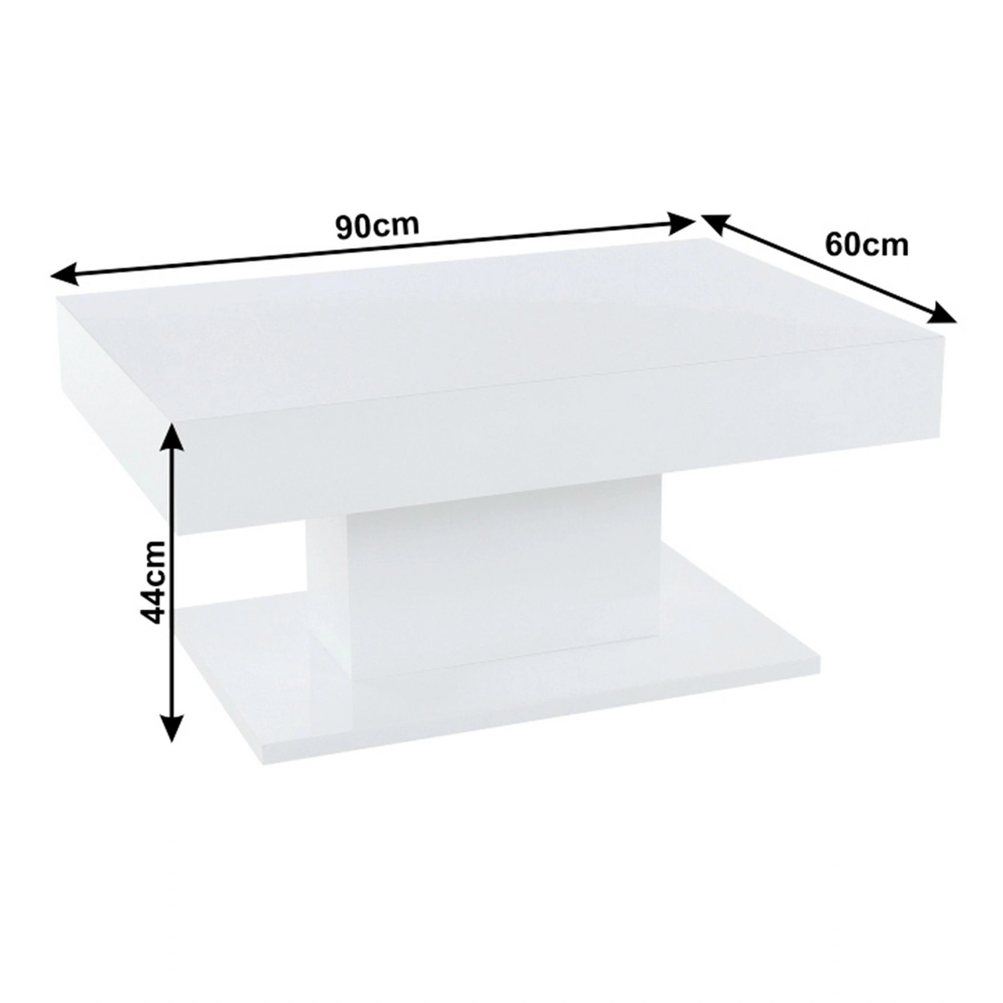 Masura de cafea DIKARO, alb, 90x60x44 cm