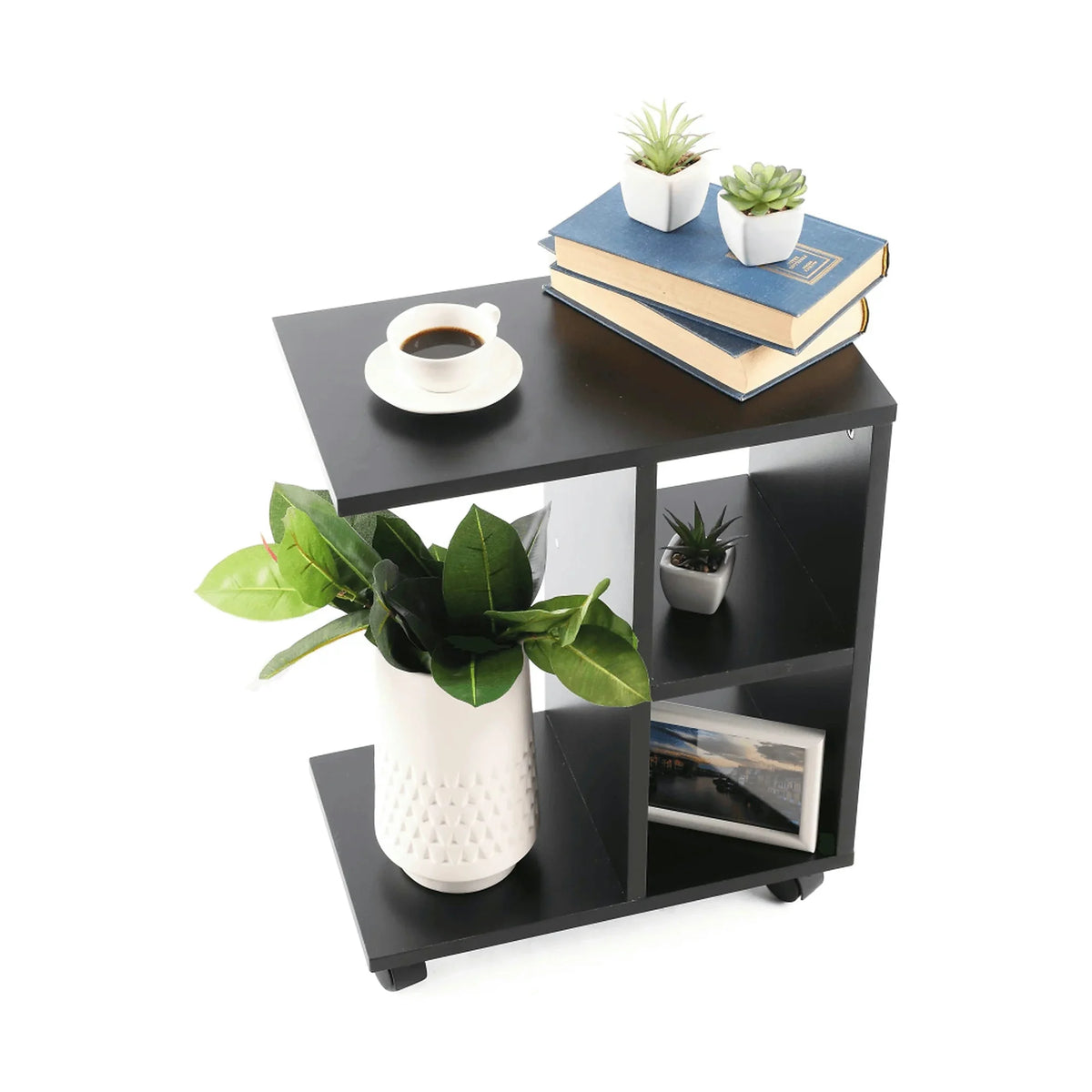 Masuta ABBAS NEW, negru, DTD laminat, 40x24x50 cm