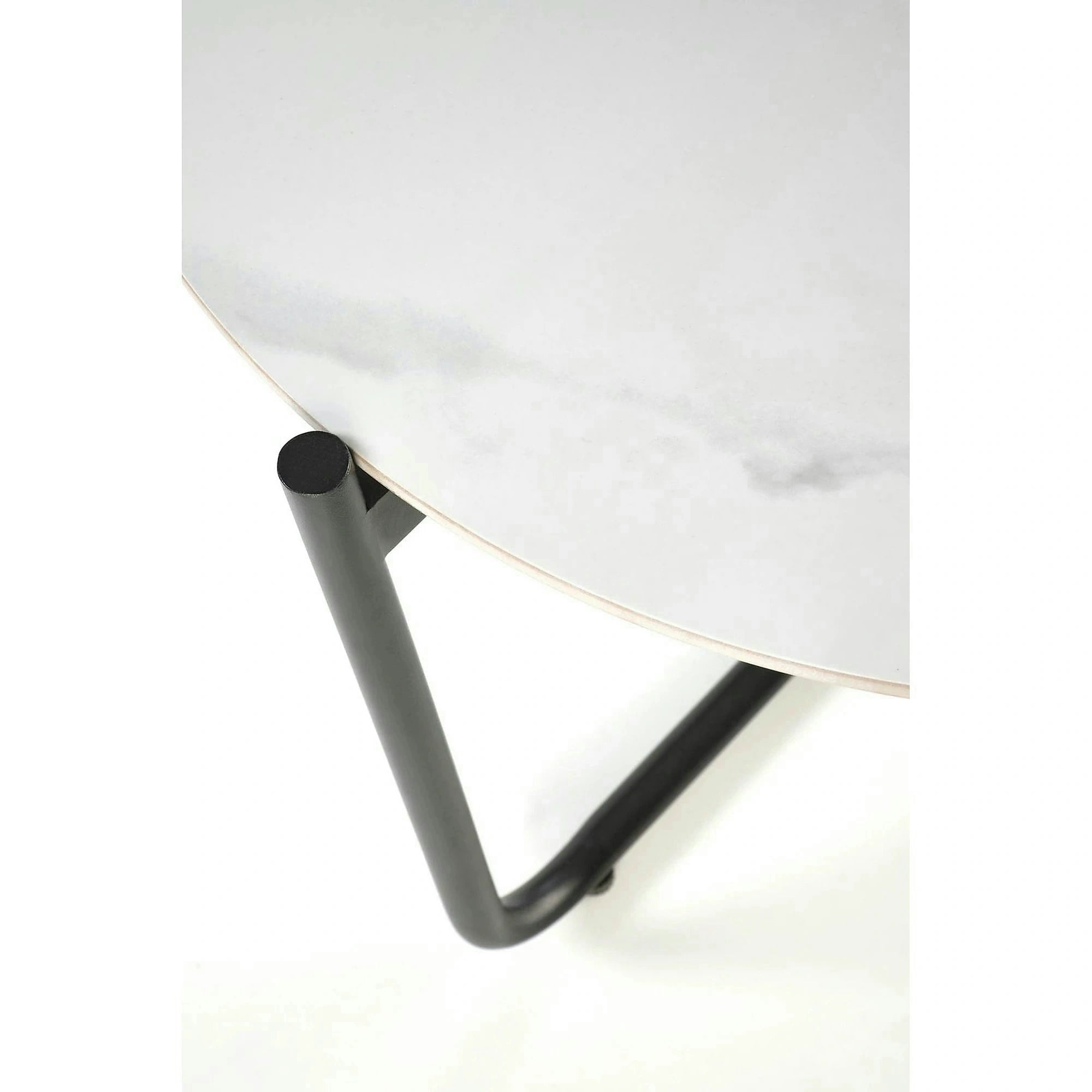 Masuta ACUNA S, alb/negru, ceramica/metal, 50x50x50 cm