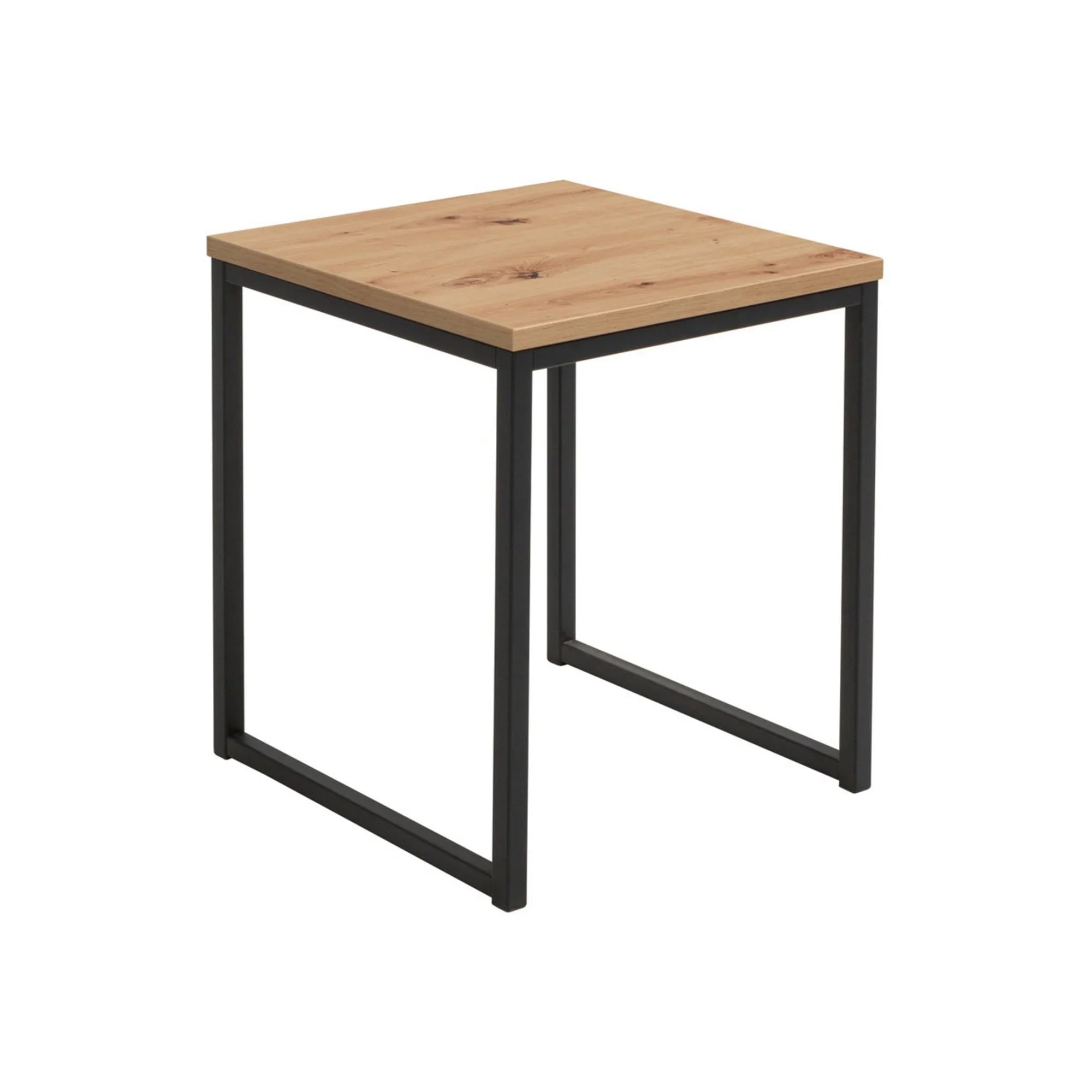 Masuta AROZ, stejar artisan, PAL/metal, 40x40 cm