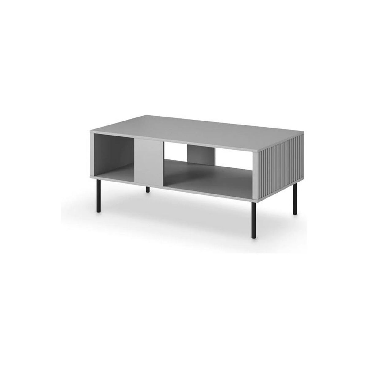 Masuta ASENSIO, gri mat/negru, PAL laminat, 100X60X48 cm