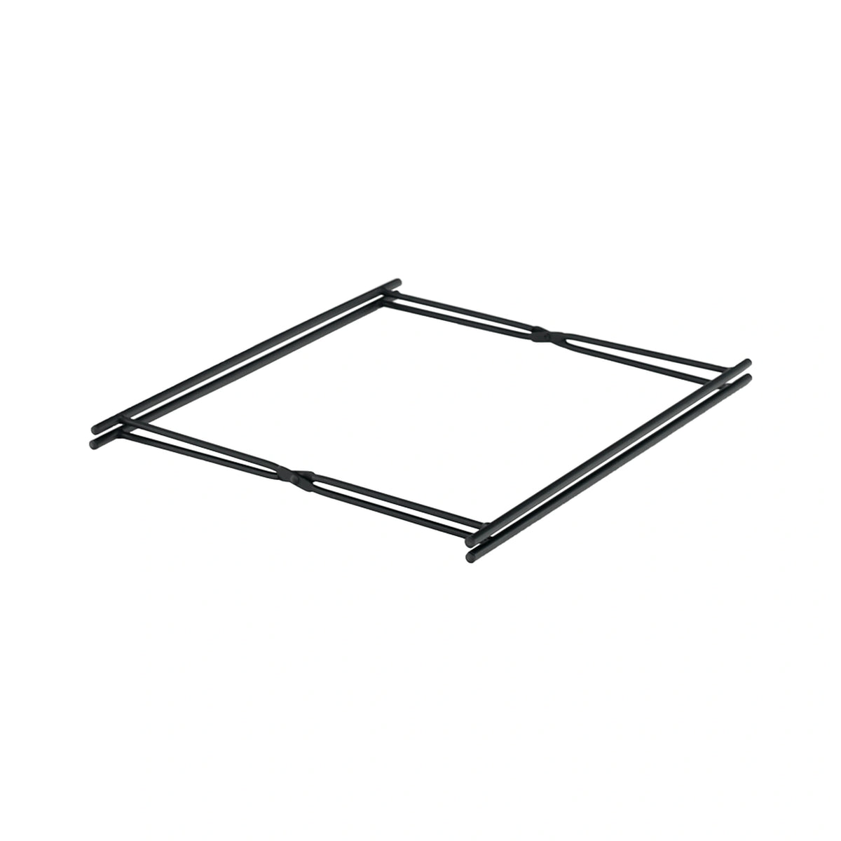 Masuta auxiliara cu tava detasabila RENDER, negru, metal, 47x47x50 cm