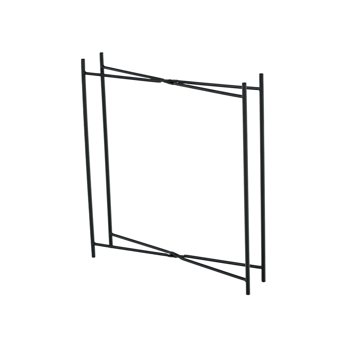 Masuta auxiliara cu tava detasabila RENDER, negru, metal, 47x47x50 cm