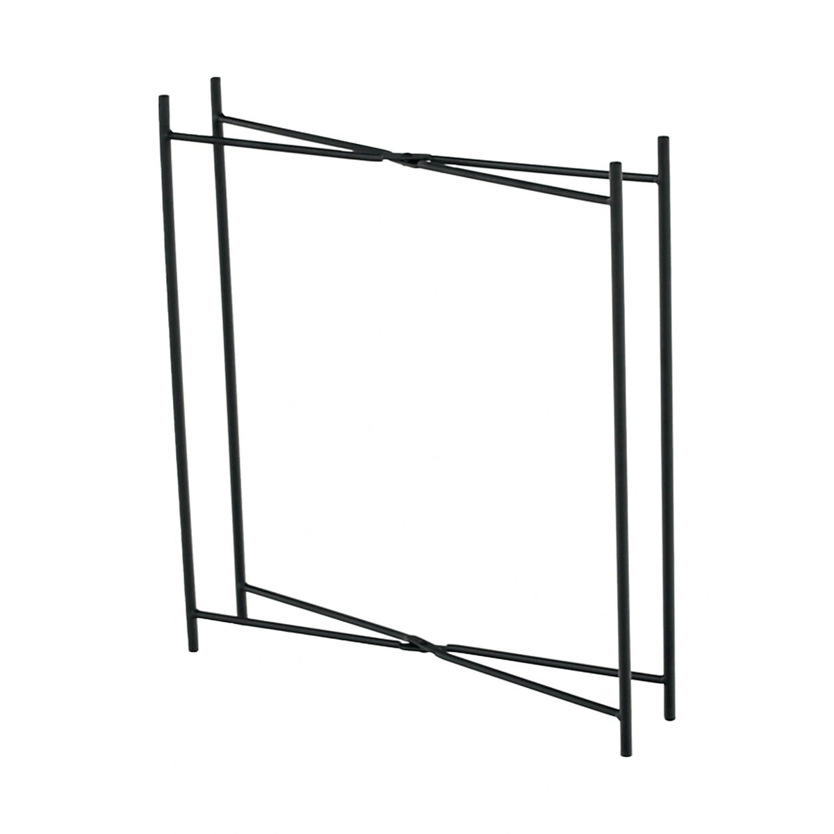 Masuta auxiliara cu tava detasabila RENDER, negru, metal, 47x47x50 cm
