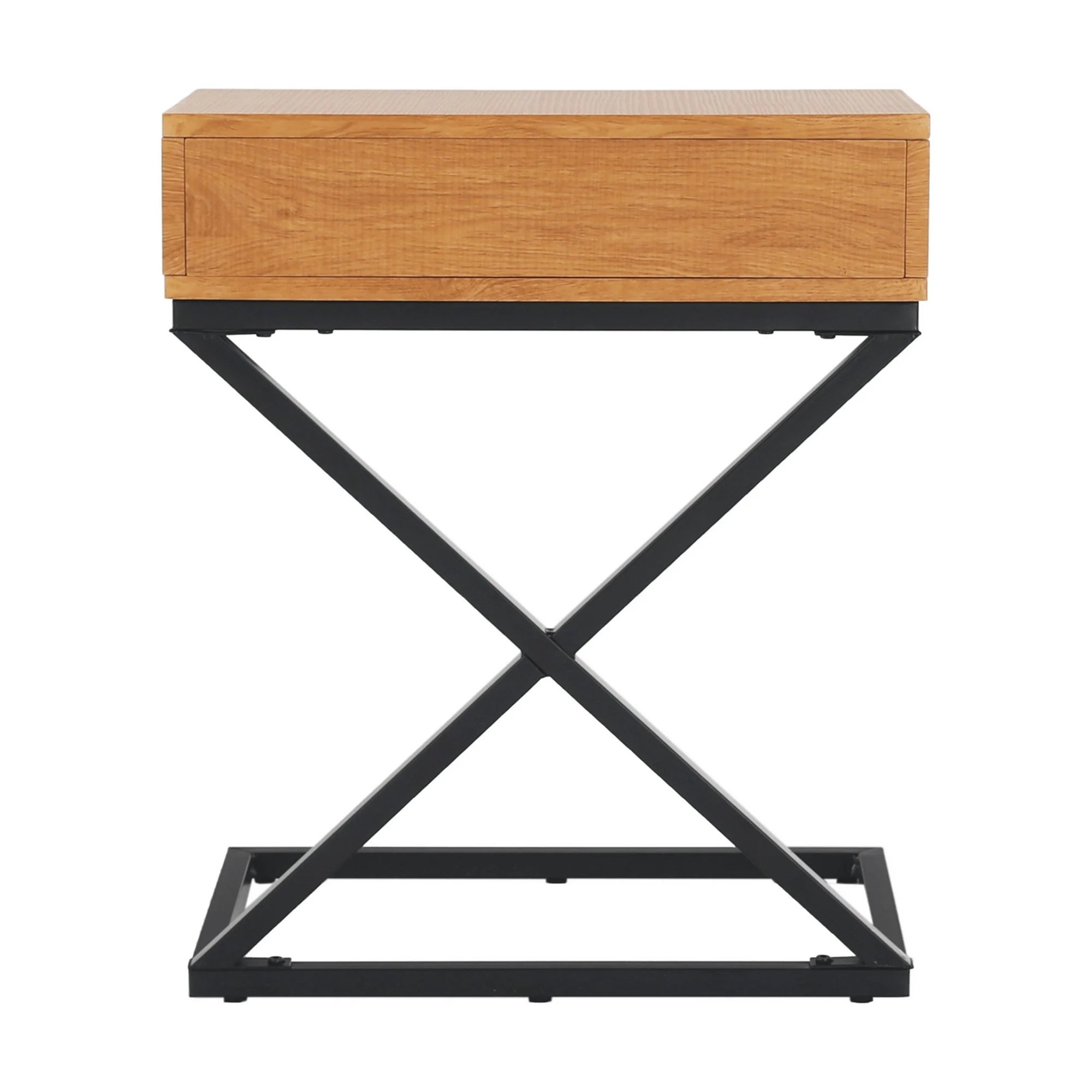 Masuta auxiliara VIRED, stejar/negru, 50x30x60 cm