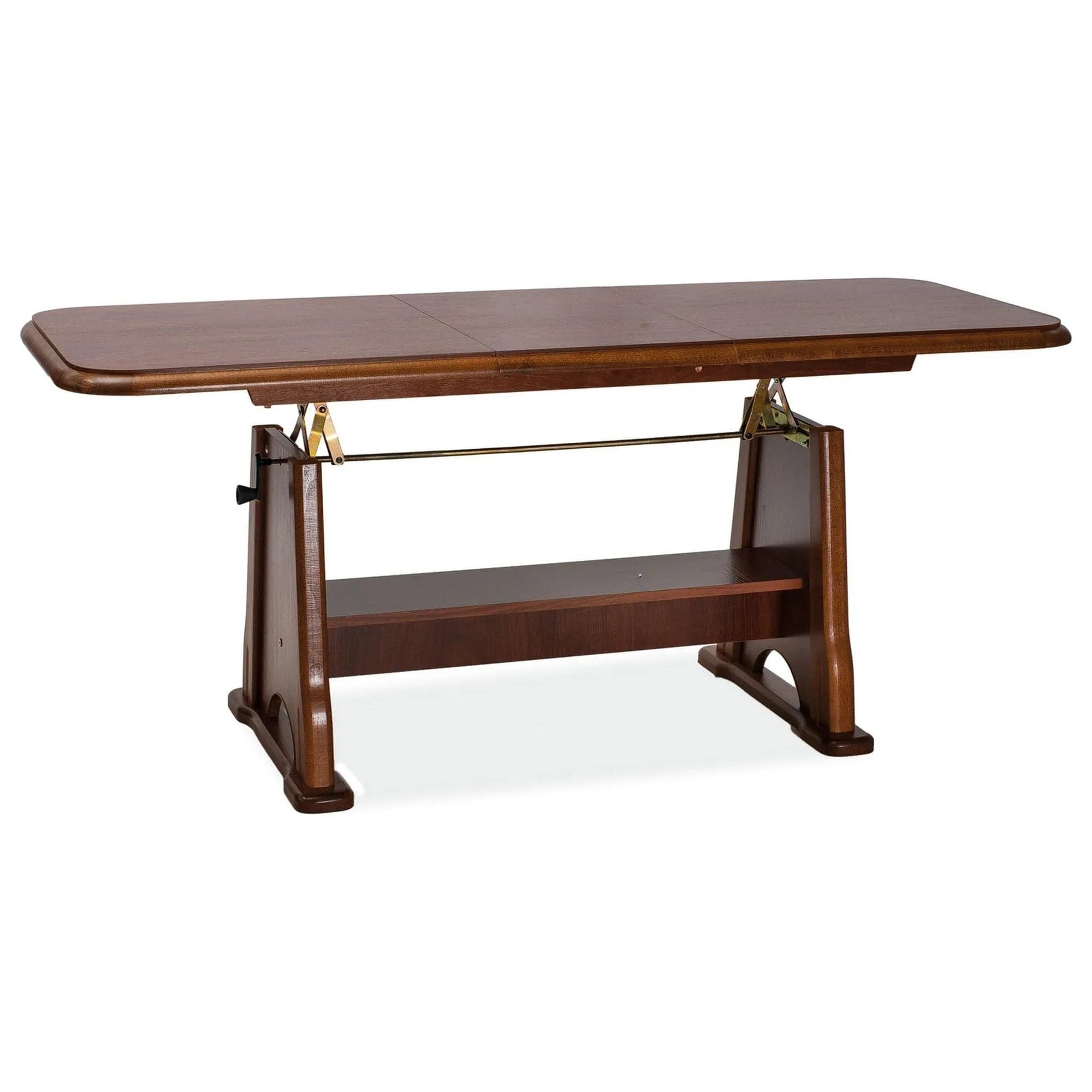 Masuta BEATA, nuc, PAL/lemn, 130/170x67x60/77 cm