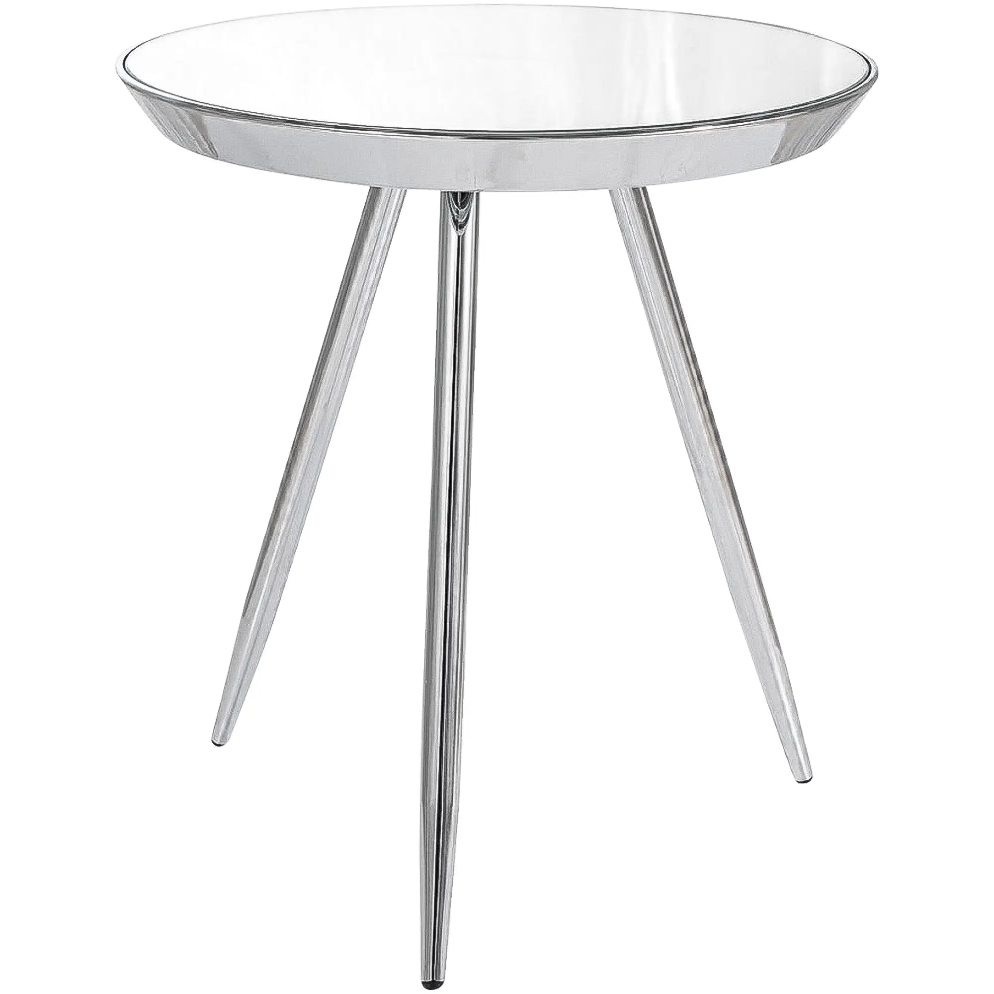 Masuta BORA C, oglinda/argintiu, sticla/metal, 42x46 cm