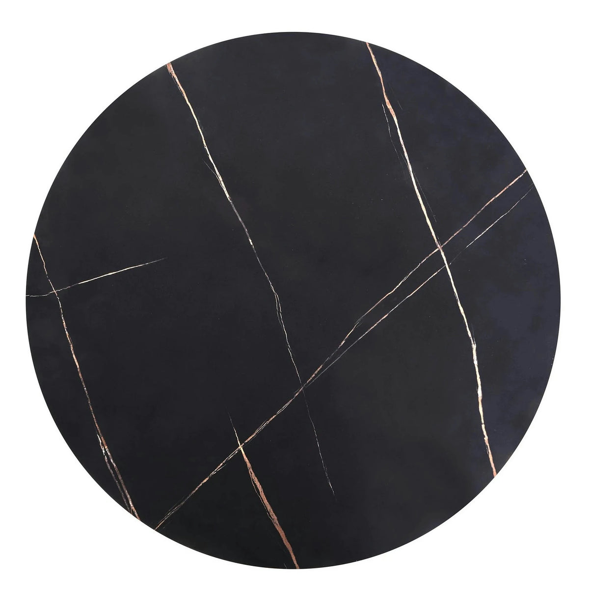 Masuta cafea ANTICA, negru cu efect de marmura/negru, 80x80x36 cm