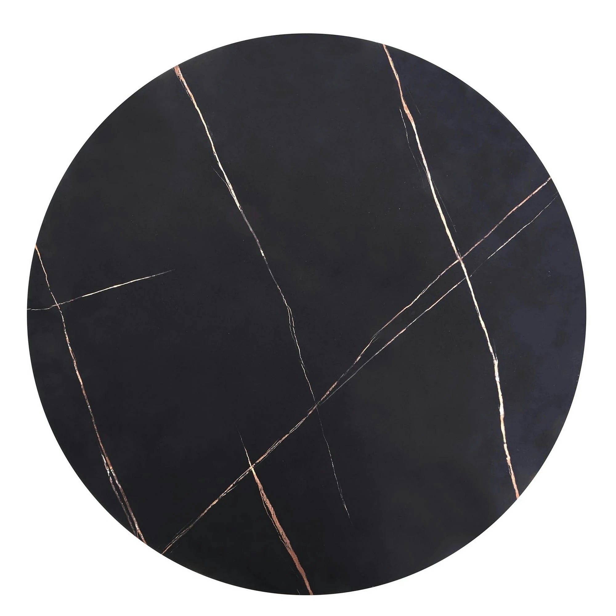 Masuta cafea ANTICA, negru cu efect de marmura/negru, 80x80x36 cm