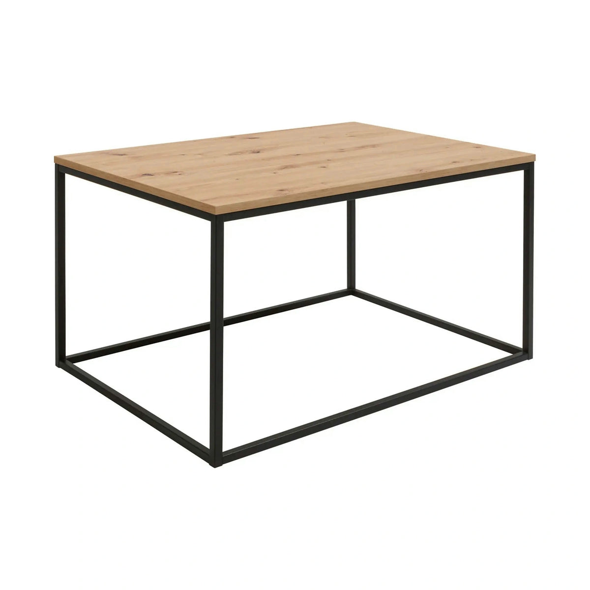 Masuta cafea AROZ, stejar artisan/negru, PAL/metal, 100x69x53 cm