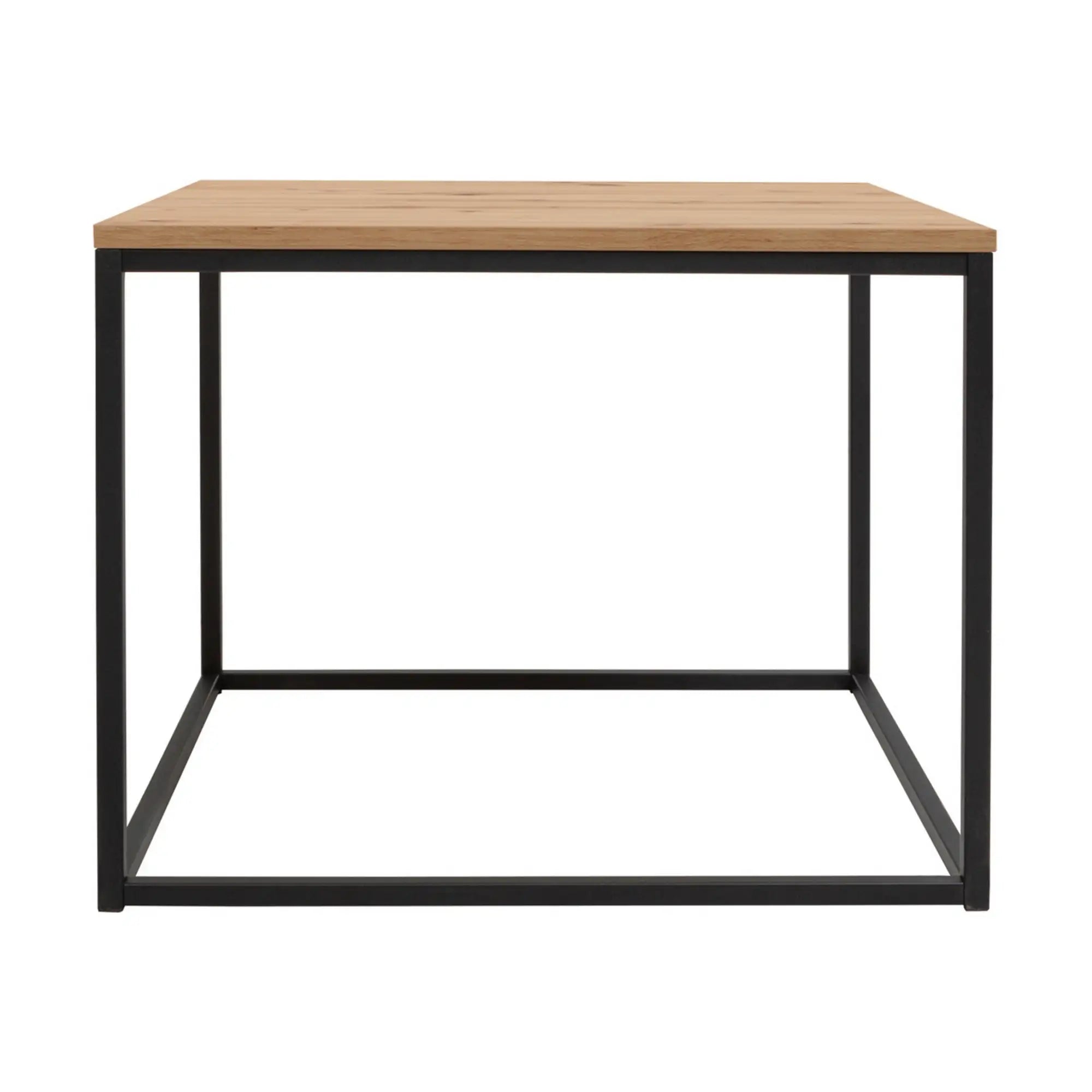 Masuta cafea AROZ, stejar artisan/negru, PAL/metal, 69x69x53 cm