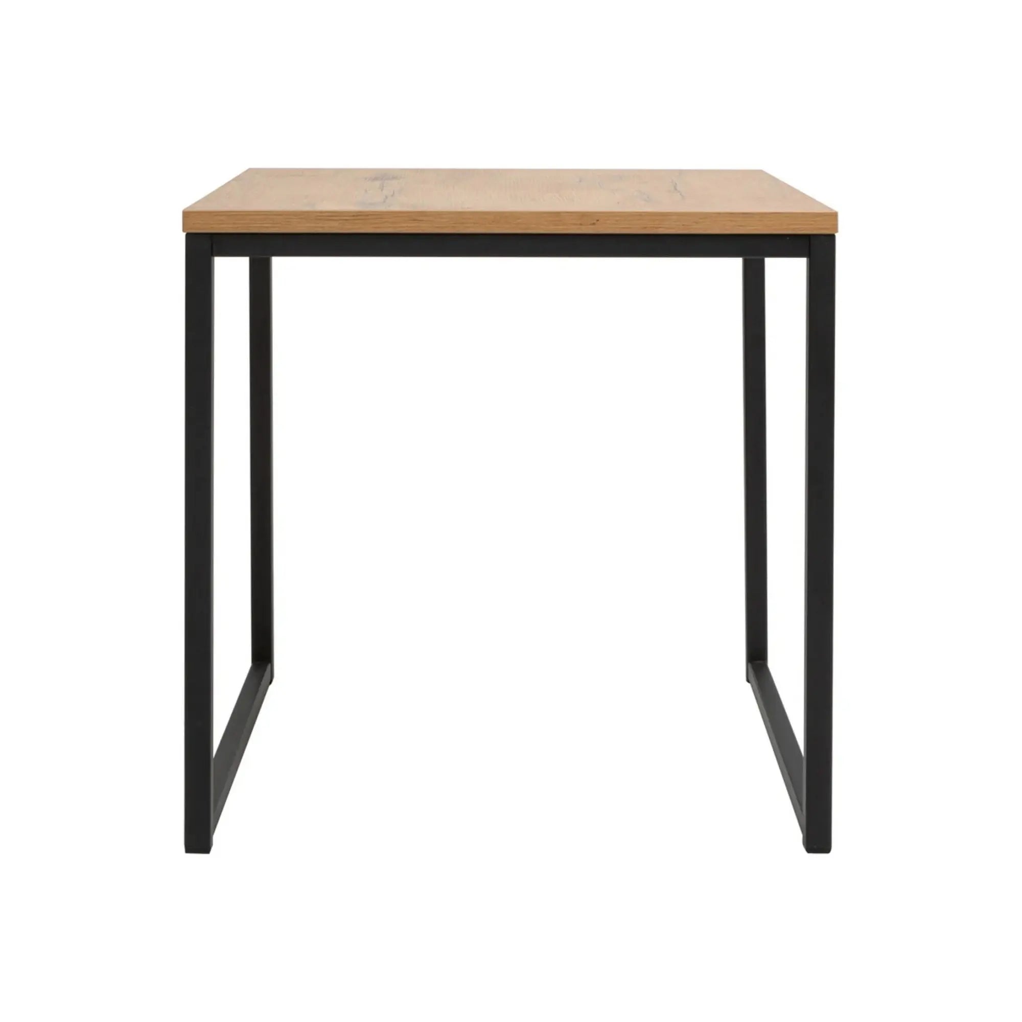 Masuta cafea AROZ, stejar lancelot/negru, PAL/metal, 50x50x50 cm