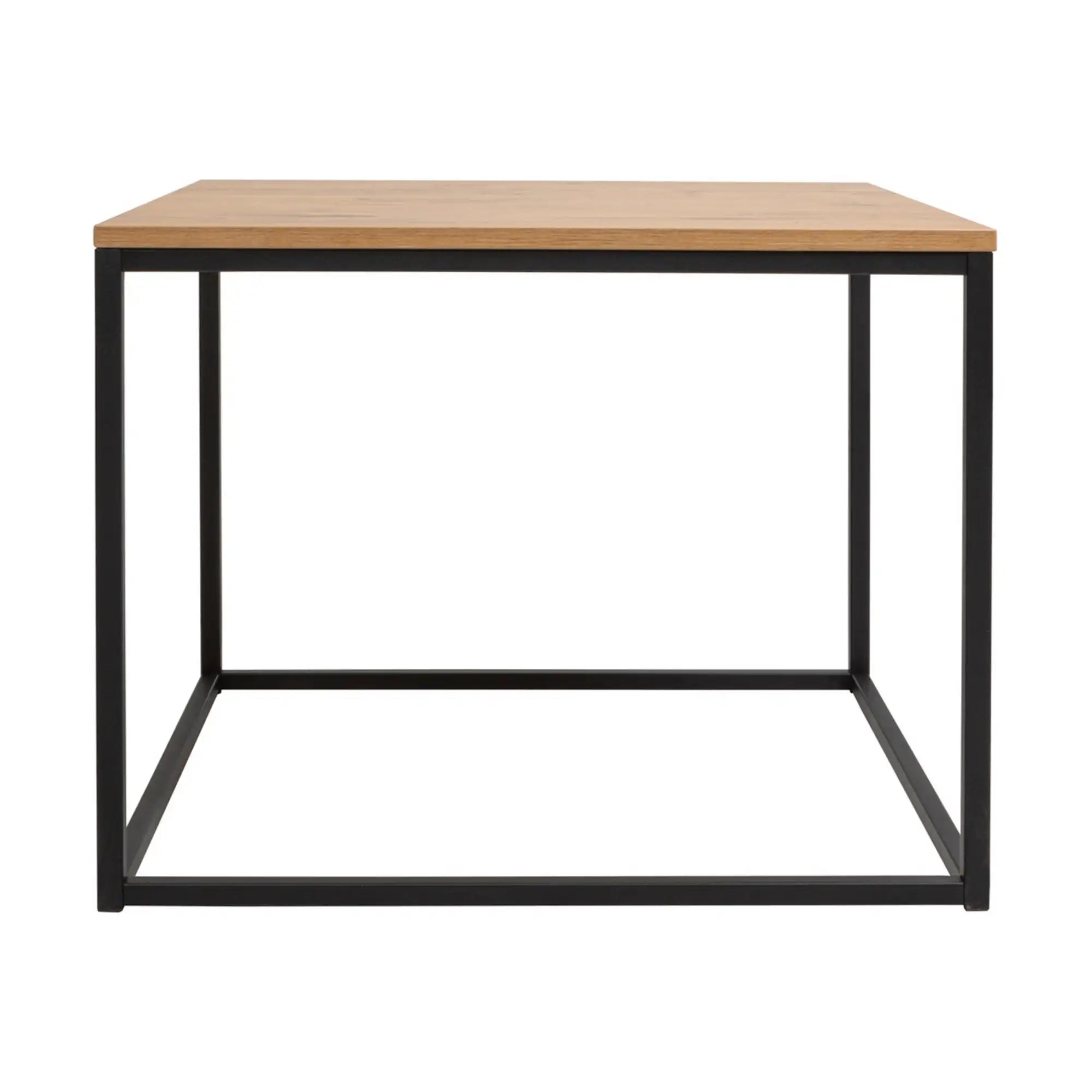 Masuta cafea AROZ, stejar lancelot/negru, PAL/metal, 69x69x53 cm