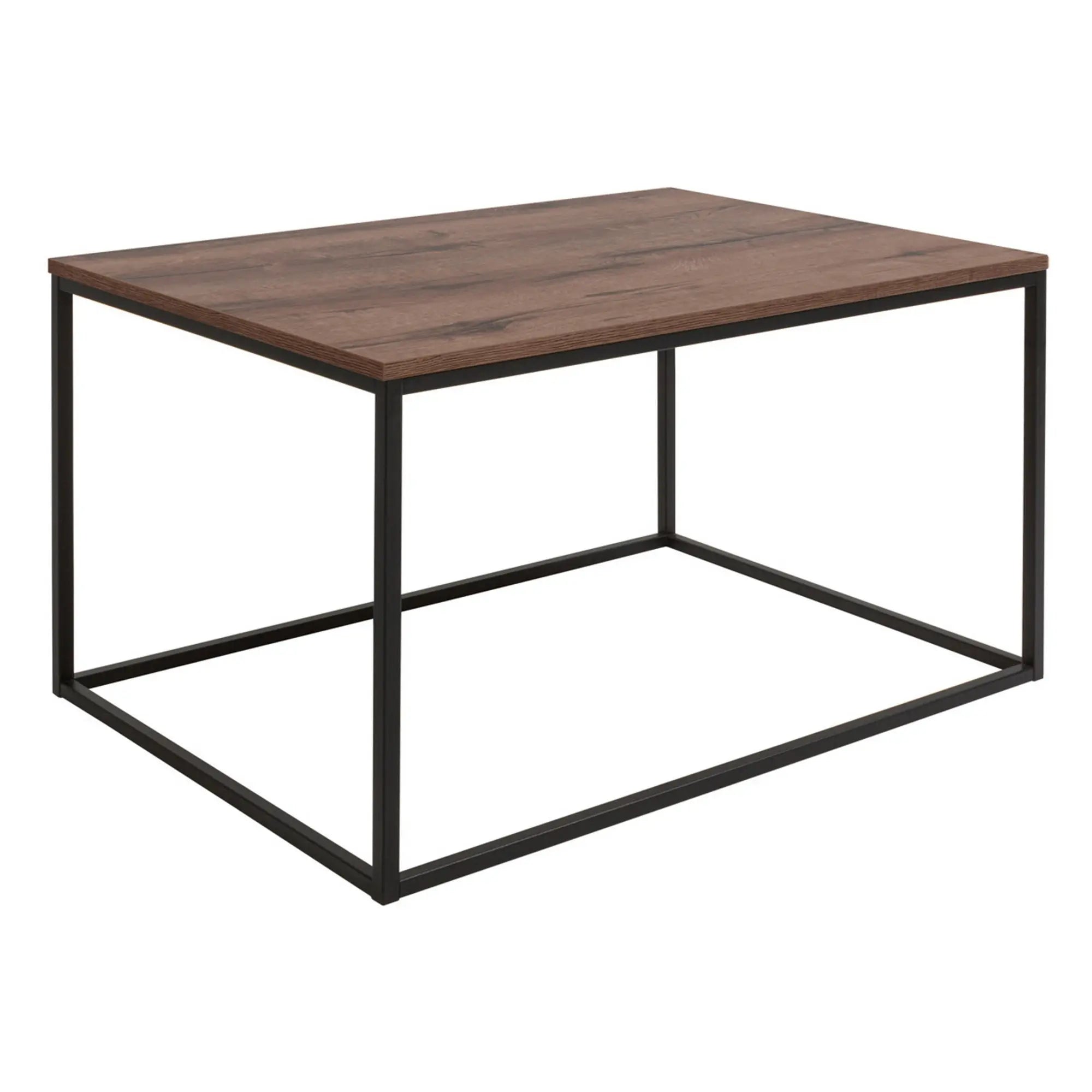 Masuta cafea AROZ, stejar/negru, PAL/metal, 100x69x53 cm