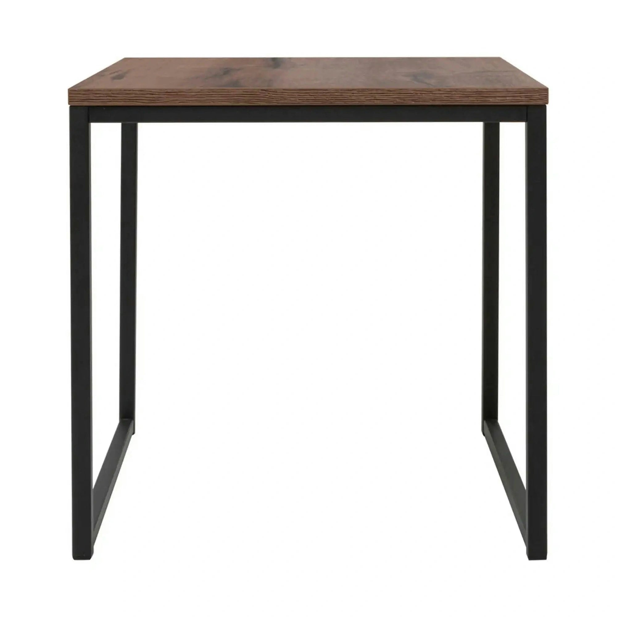Masuta cafea AROZ, stejar/negru, PAL/metal, 50x50x50 cm