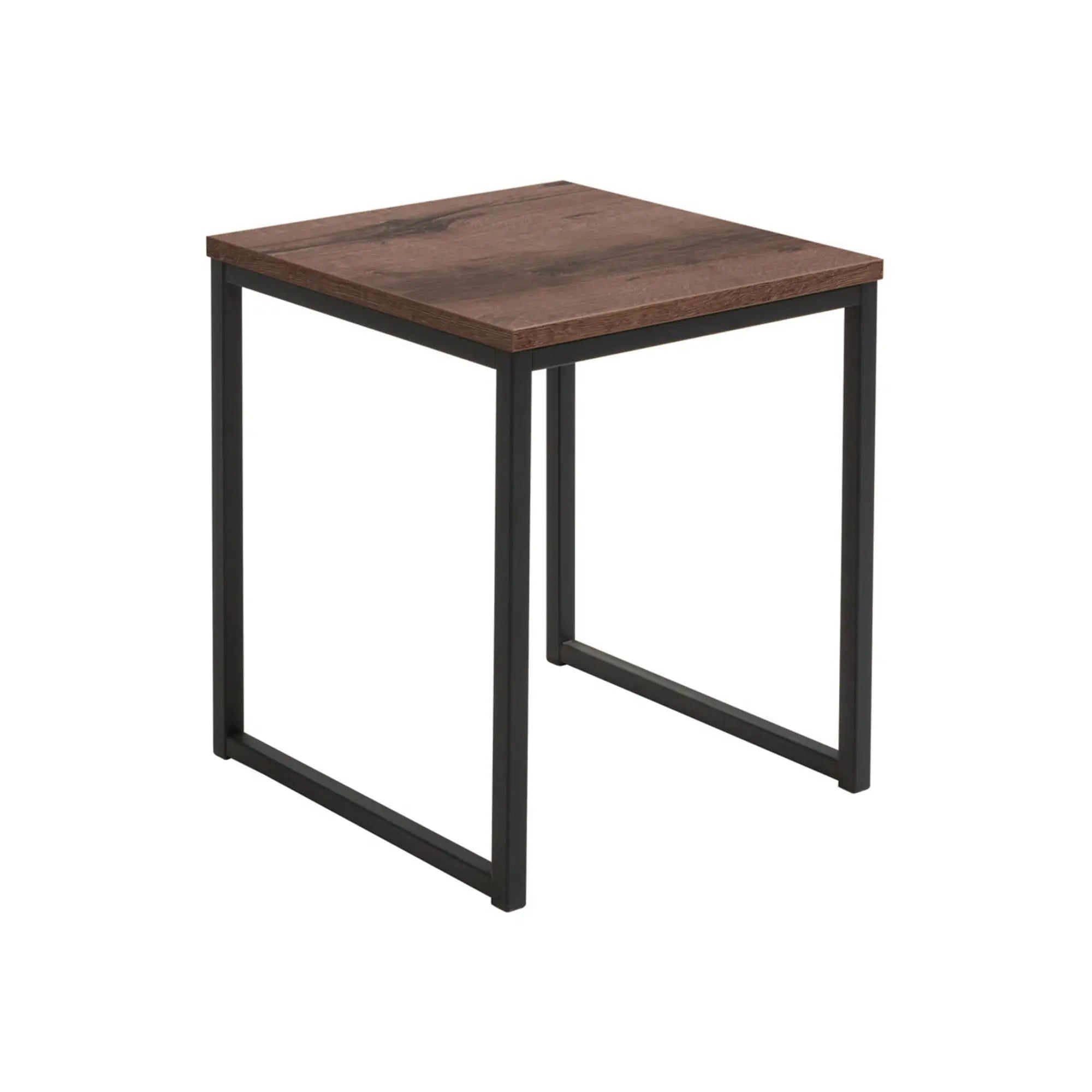 Masuta cafea AROZ, stejar/negru, PAL/metal, 50x50x50 cm