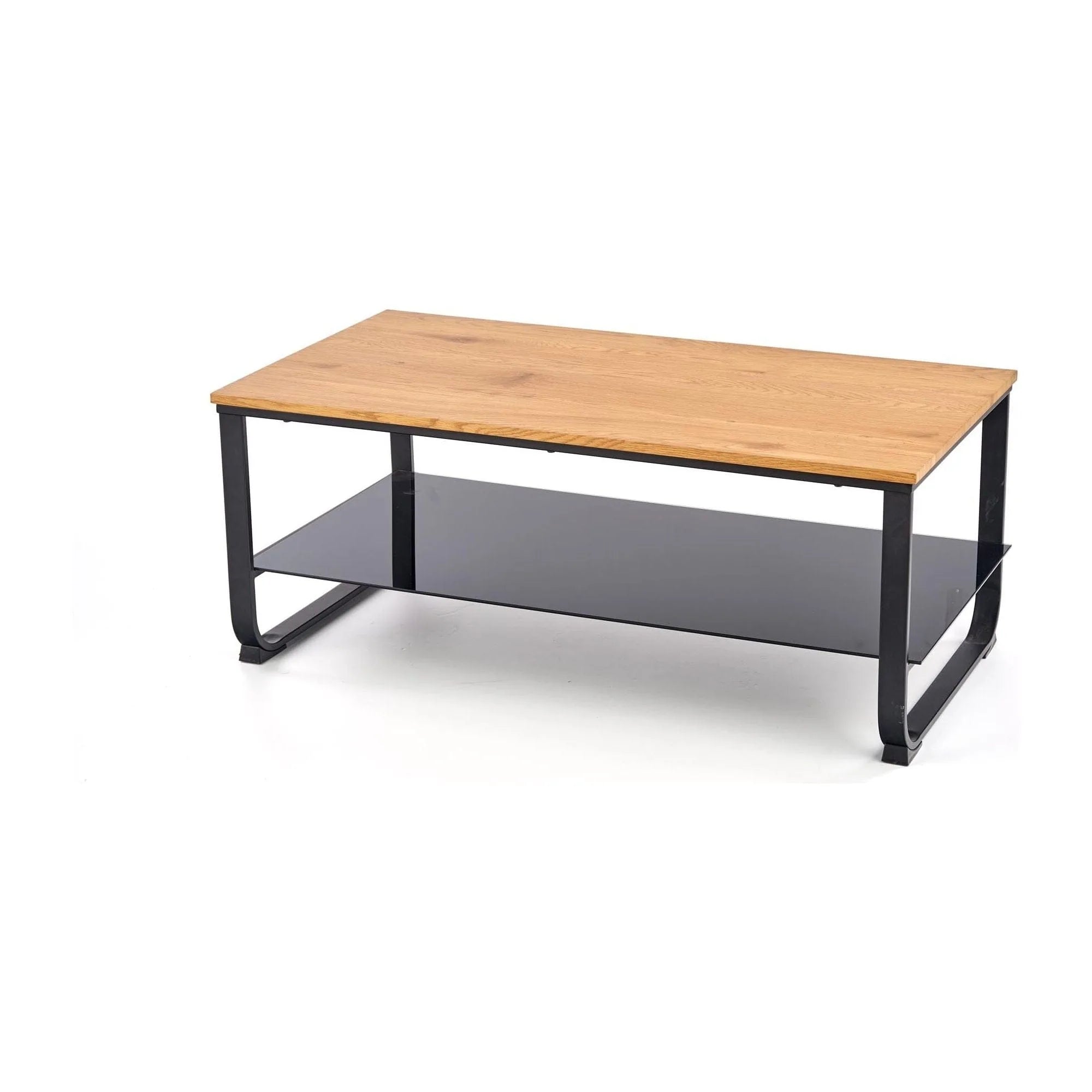 Masuta cafea ARTIGA, stejar auriu/negru, 105x55x45 cm