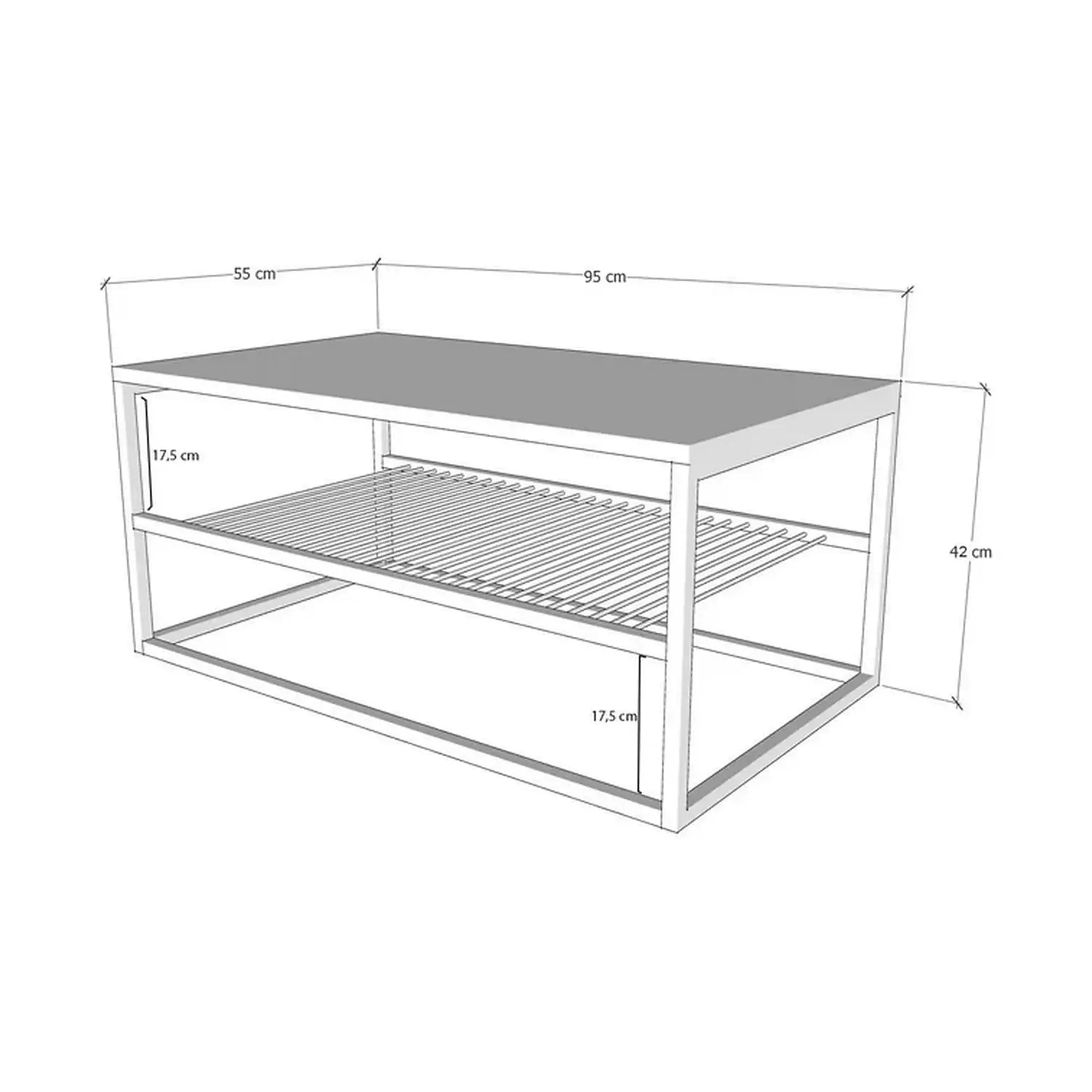 Masuta cafea ASUDE, alb cu efect de marmura/auriu, PAL melaminat/metal, 95x55x42 cm