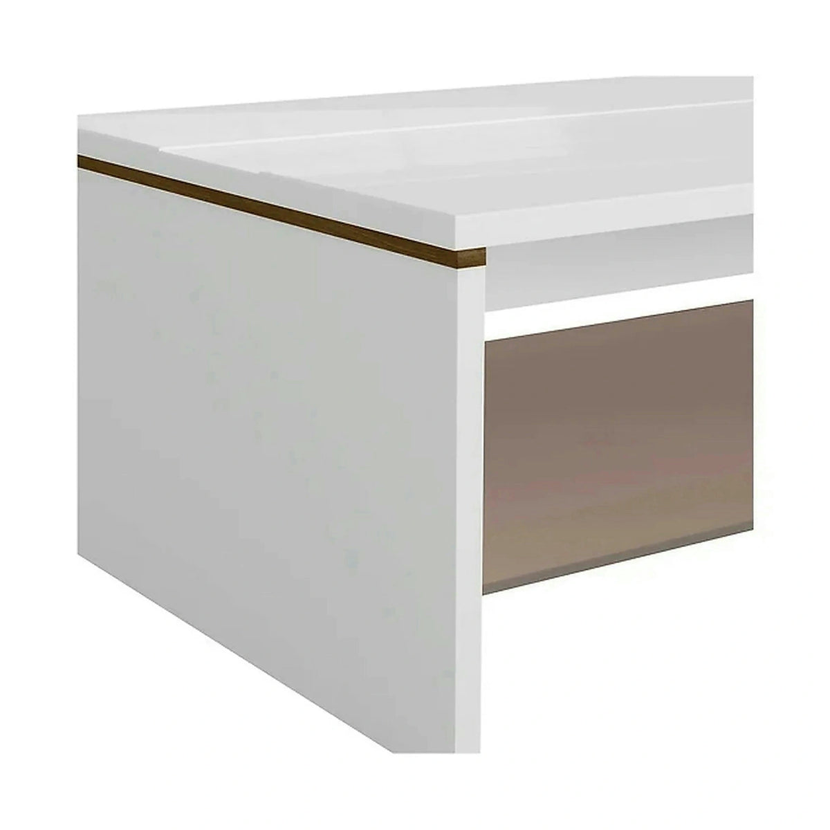 Masuta cafea AZTECA TRIO, alb, PAL, 110x65x40 cm
