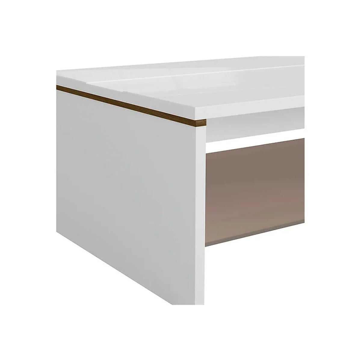 Masuta cafea AZTECA TRIO, alb, PAL, 110x65x40 cm