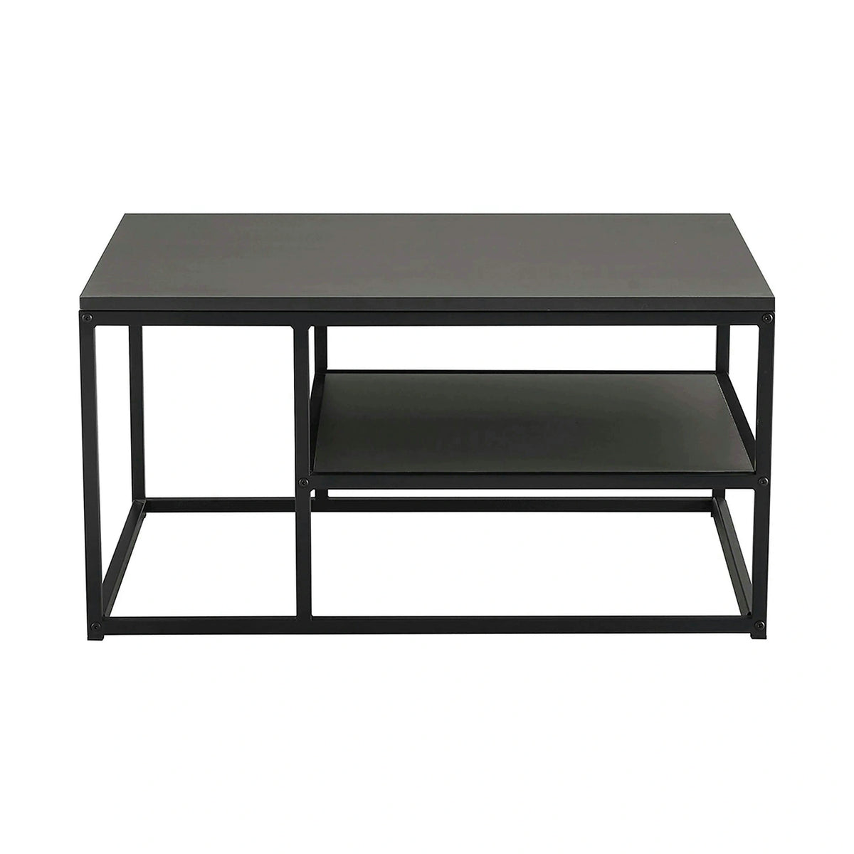 Masuta cafea BARMIO, gri grafit/negru, 90x60x45 cm
