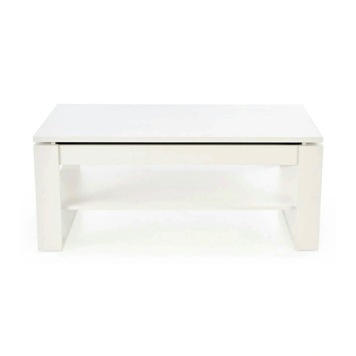 Masuta cafea BETTY, alb, PAL laminat, 120x65/92x50/72 cm