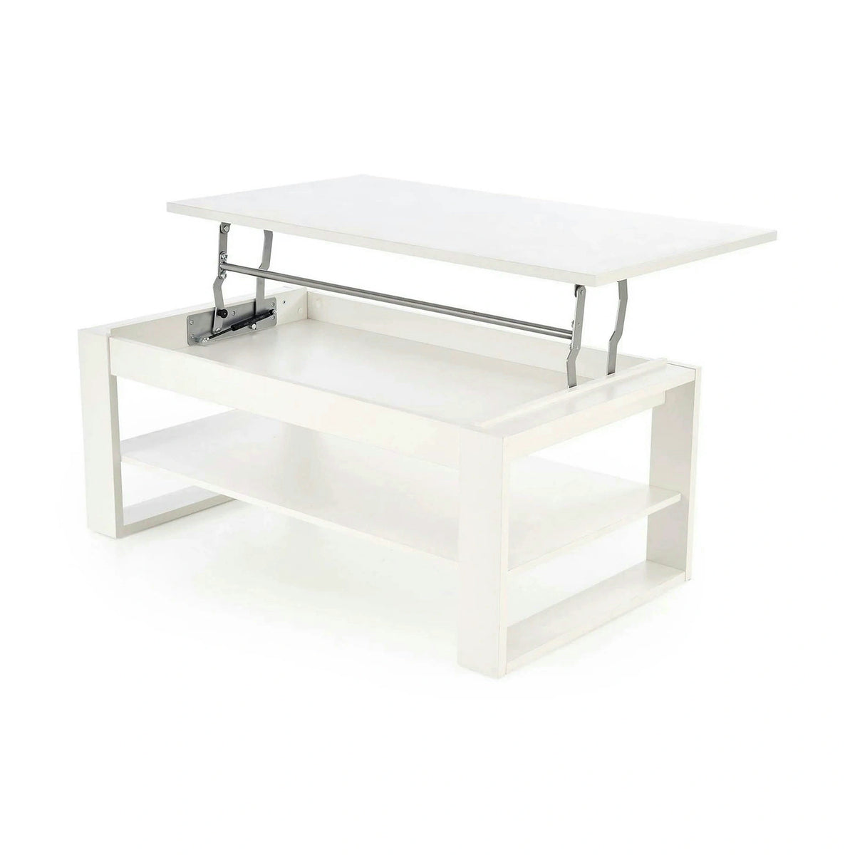 Masuta cafea BETTY, alb, PAL laminat, 120x65/92x50/72 cm