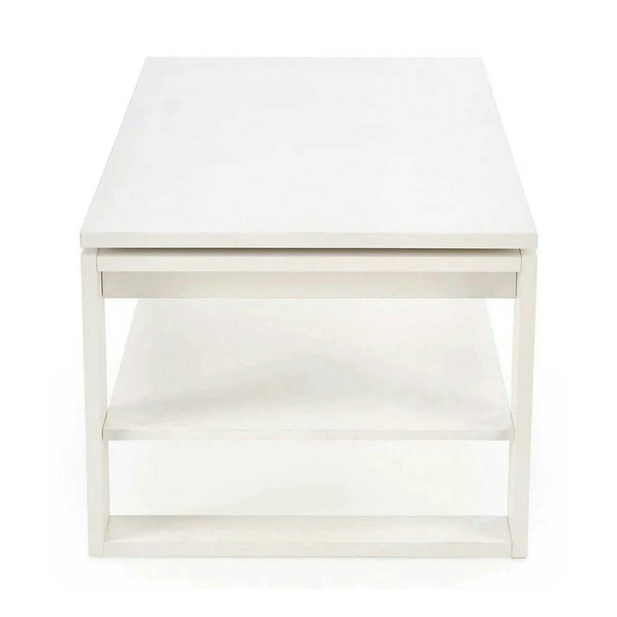 Masuta cafea BETTY, alb, PAL laminat, 120x65/92x50/72 cm