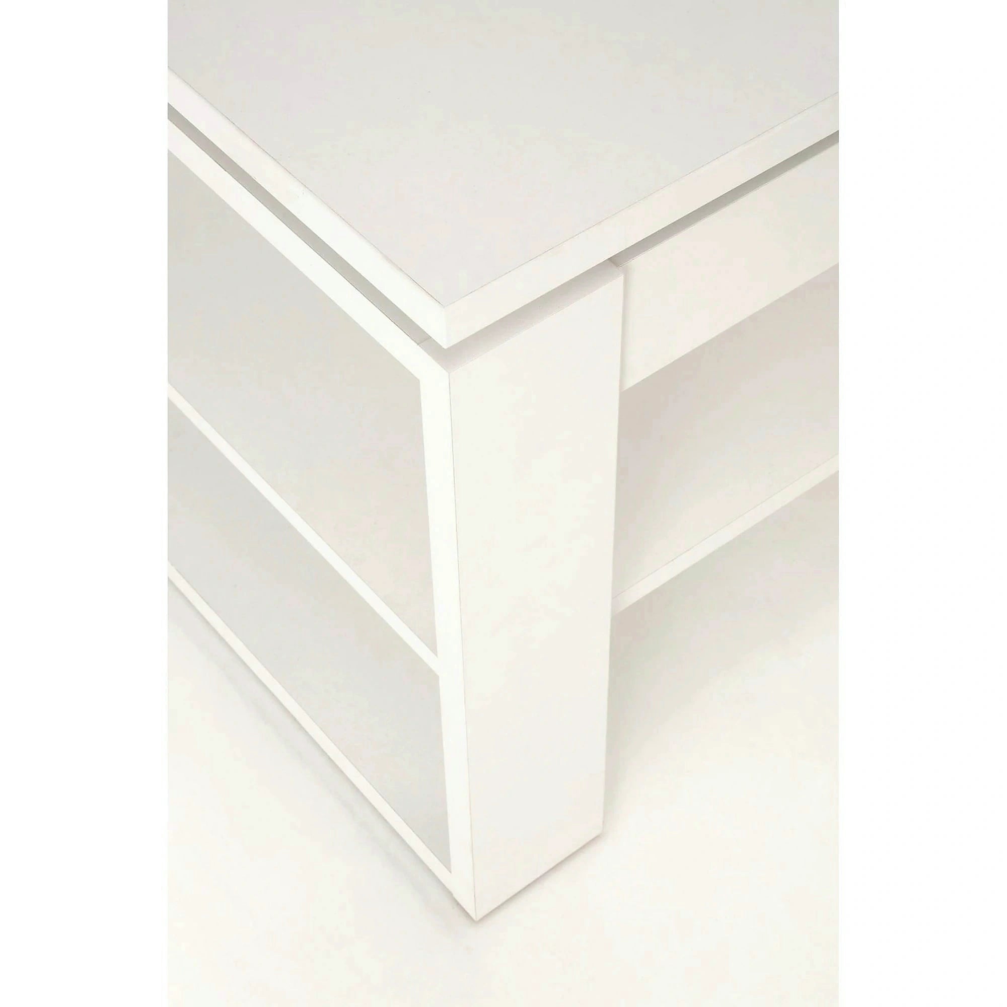 Masuta cafea BETTY, alb, PAL laminat, 120x65/92x50/72 cm