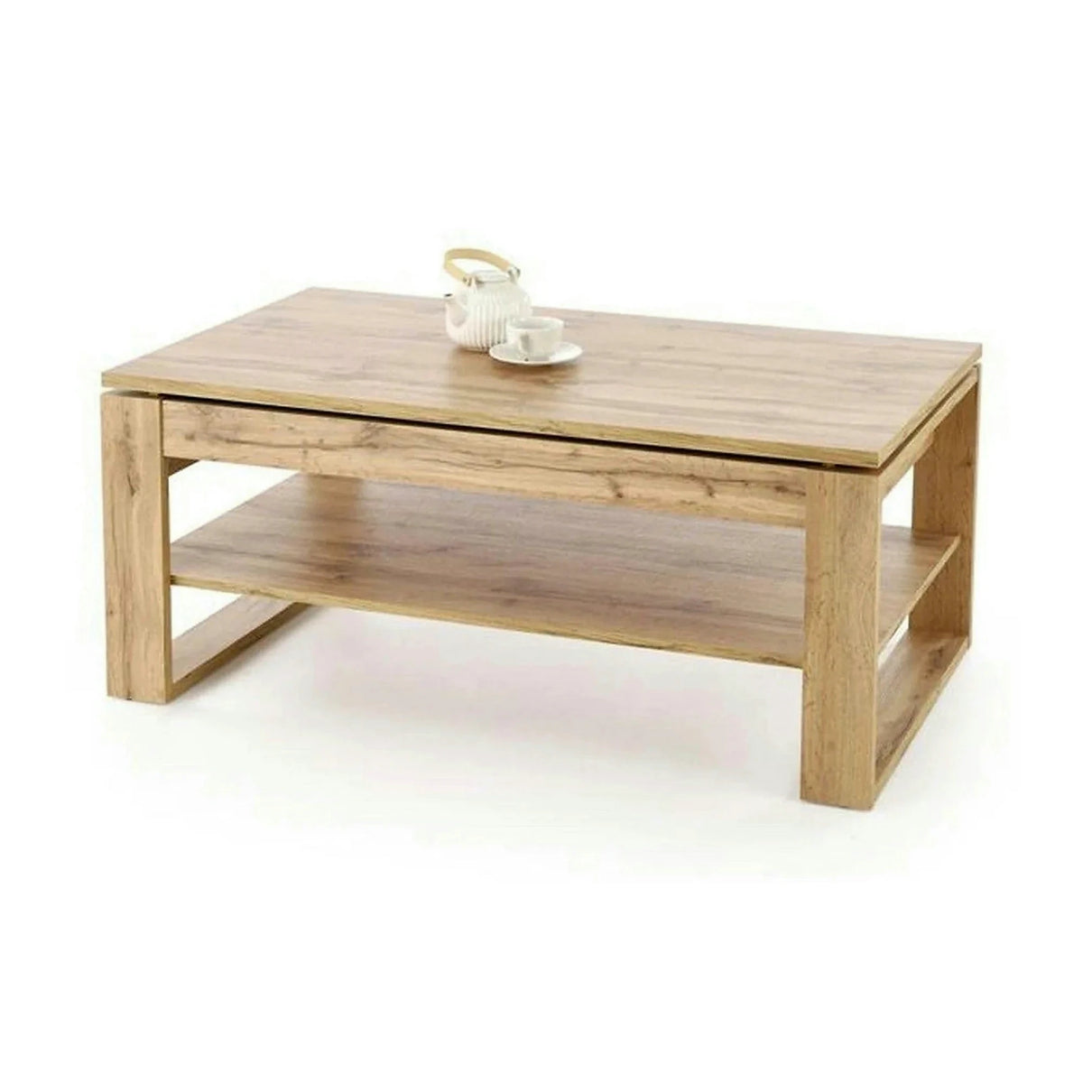 Masuta cafea BETTY, stejar artisan, PAL laminat, 120x65/92x50/72 cm