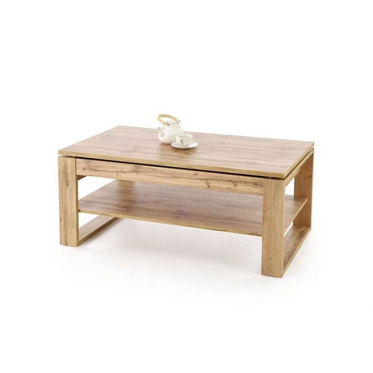 Masuta cafea BETTY, stejar artisan, PAL laminat, 120x65/92x50/72 cm