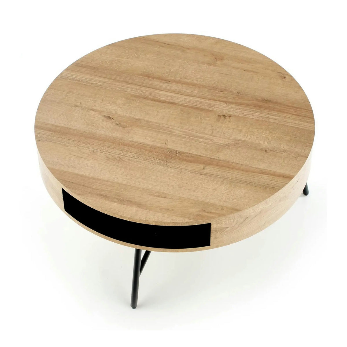 Masuta cafea CAMILA, stejar auriu/negru, 80x80x41 cm