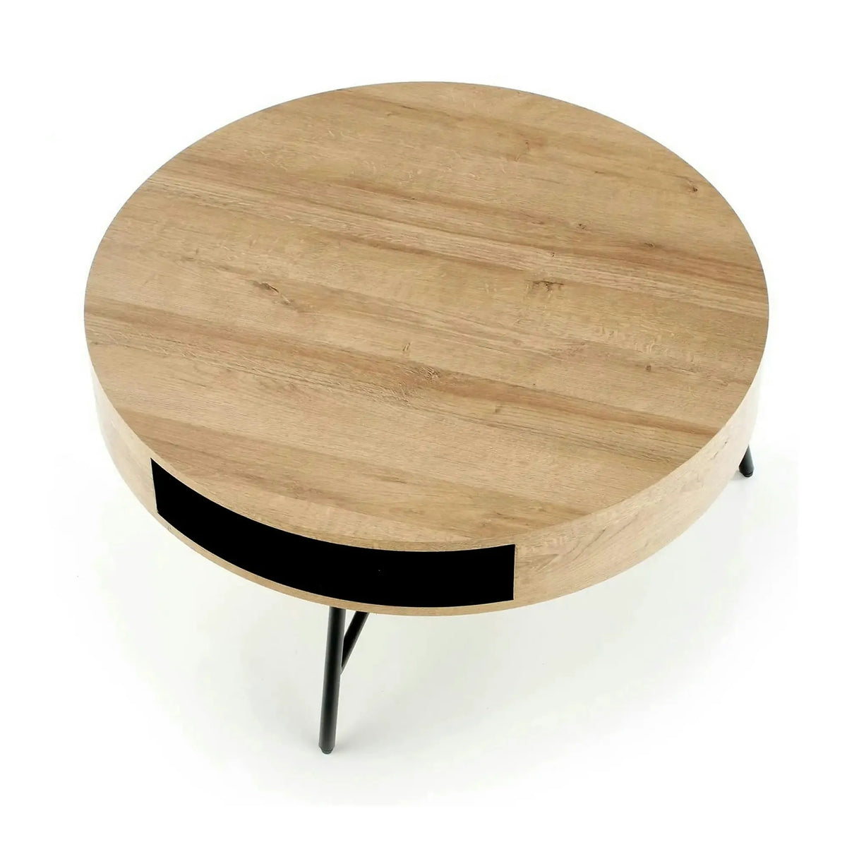 Masuta cafea CAMILA, stejar auriu/negru, 80x80x41 cm