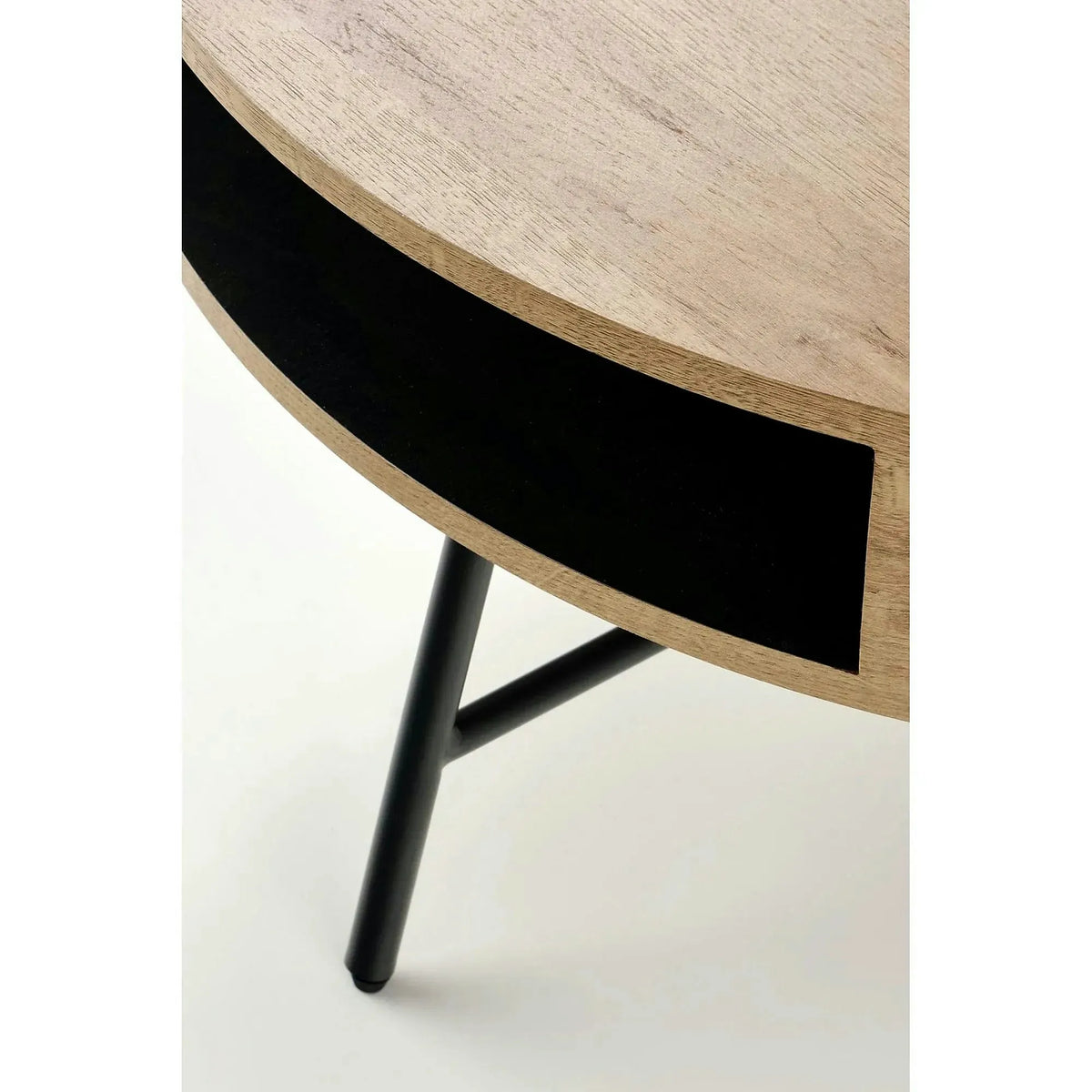 Masuta cafea CAMILA, stejar auriu/negru, 80x80x41 cm