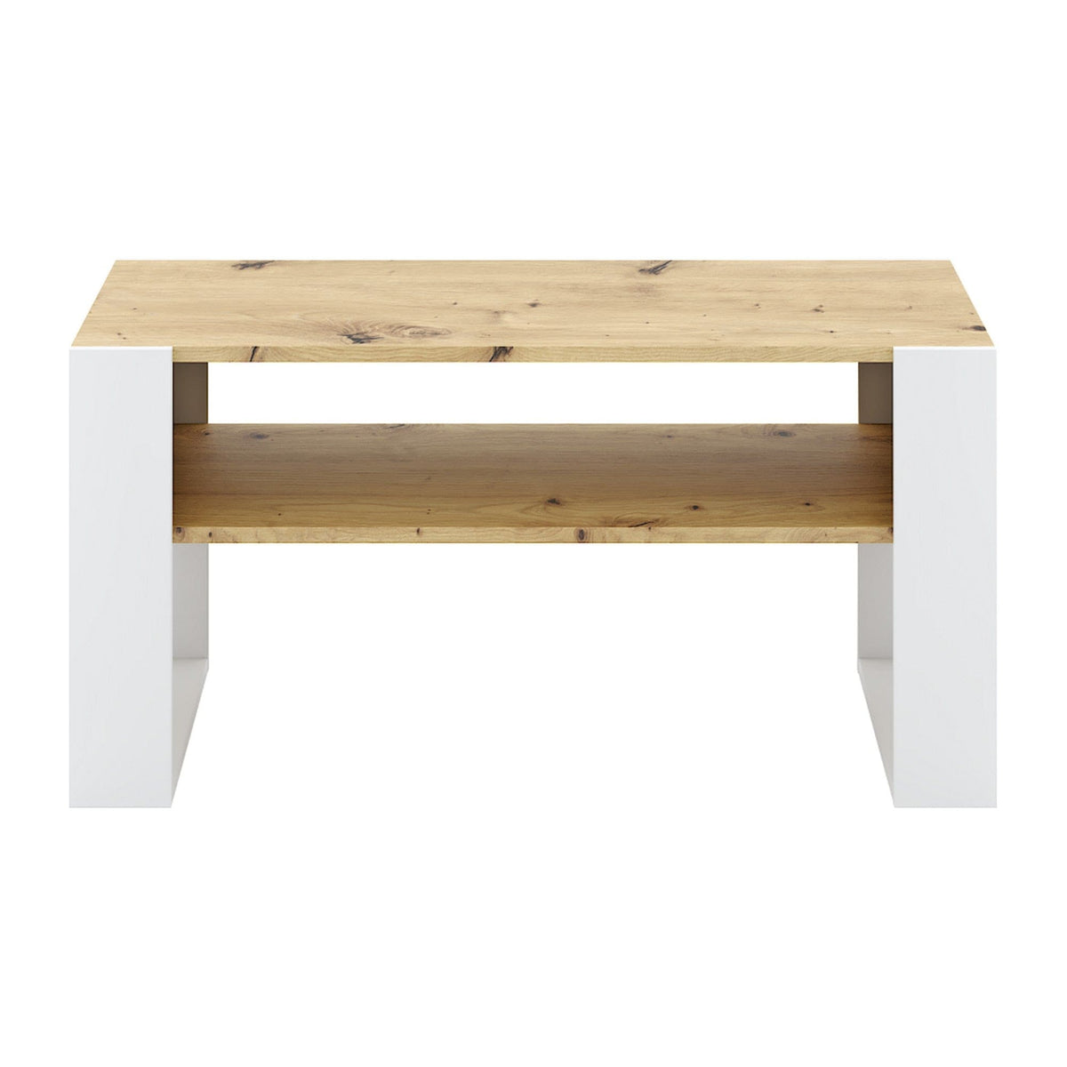 Masuta cafea CARA1, stejar artisan/alb, DTD laminat, 90x53x45 cm