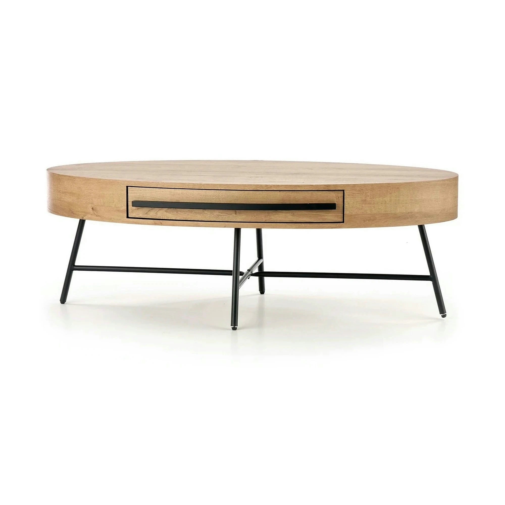 Masuta cafea CAROLINA, stejar auriu/negru, 120x60x41 cm