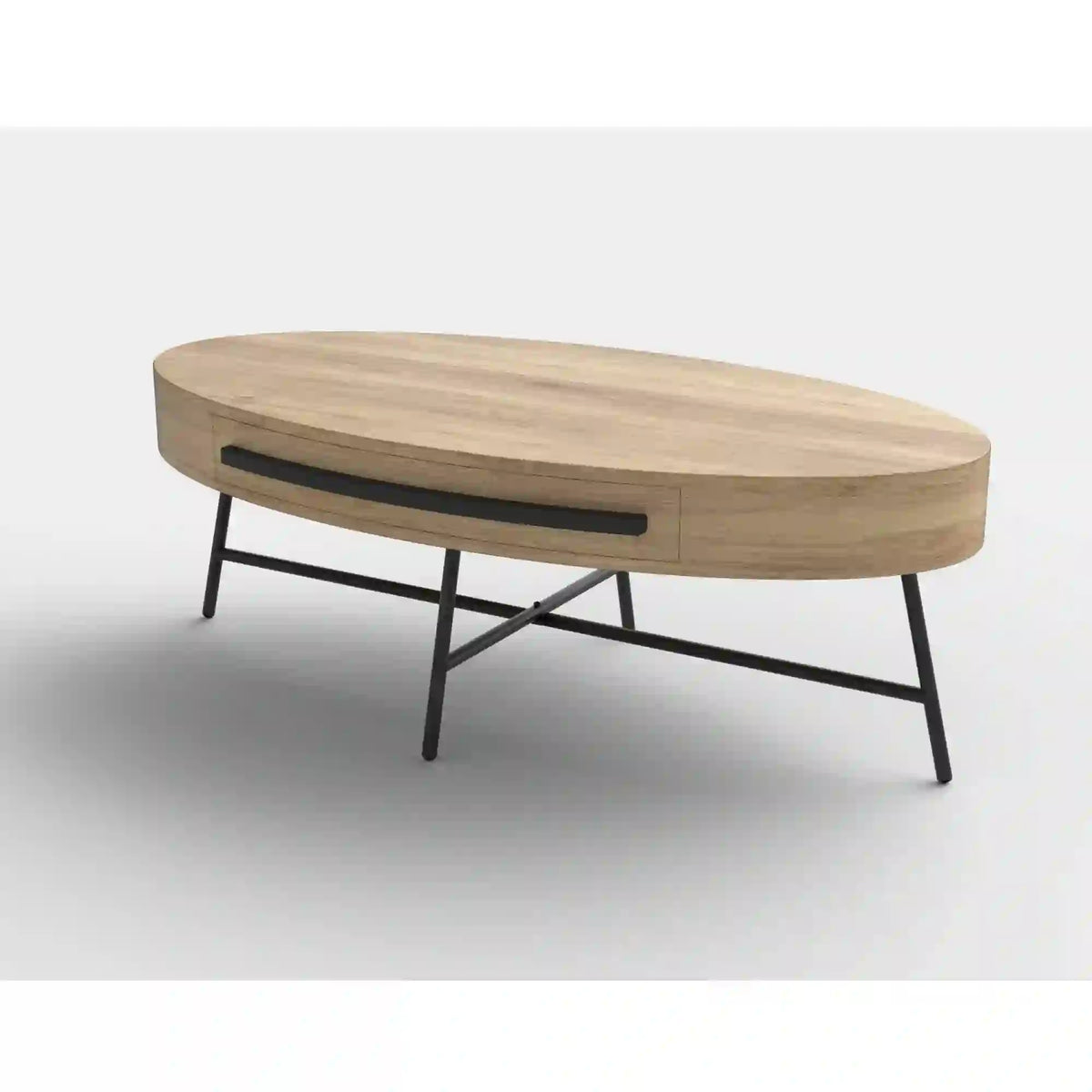 Masuta cafea CAROLINA, stejar auriu/negru, 120x60x41 cm