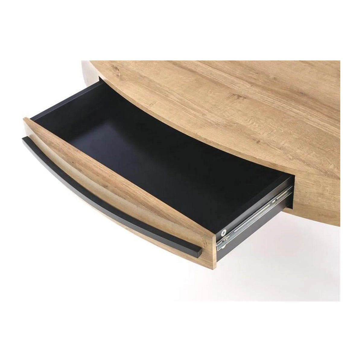 Masuta cafea CAROLINA, stejar auriu/negru, 120x60x41 cm