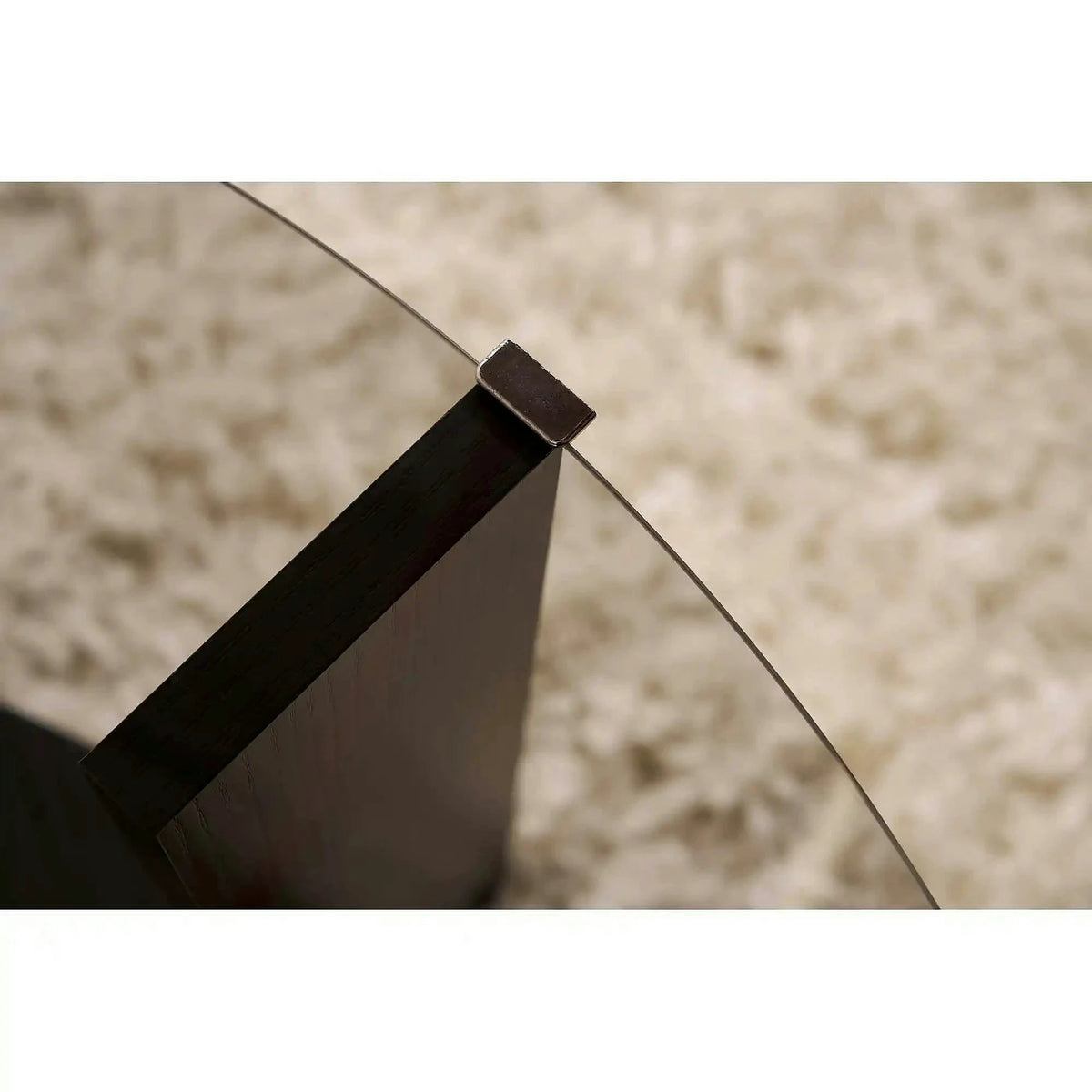 Masuta cafea CLARA, negru/fumuriu, PAL/sticla, 75x75x40 cm
