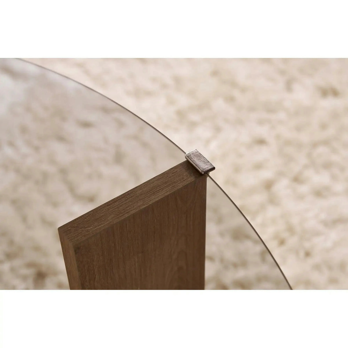 Masuta cafea CLARA, stejar safir/fumuriu, PAL/sticla, 75x75x40 cm