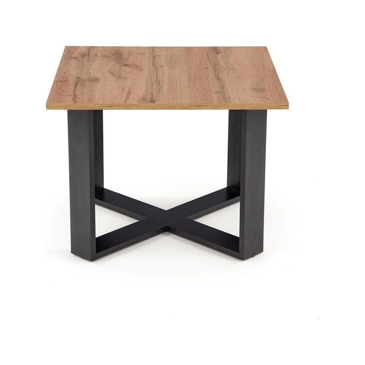 Masuta cafea Cross, stejar wotan/negru, PAL furniruit, 67x67x50 cm